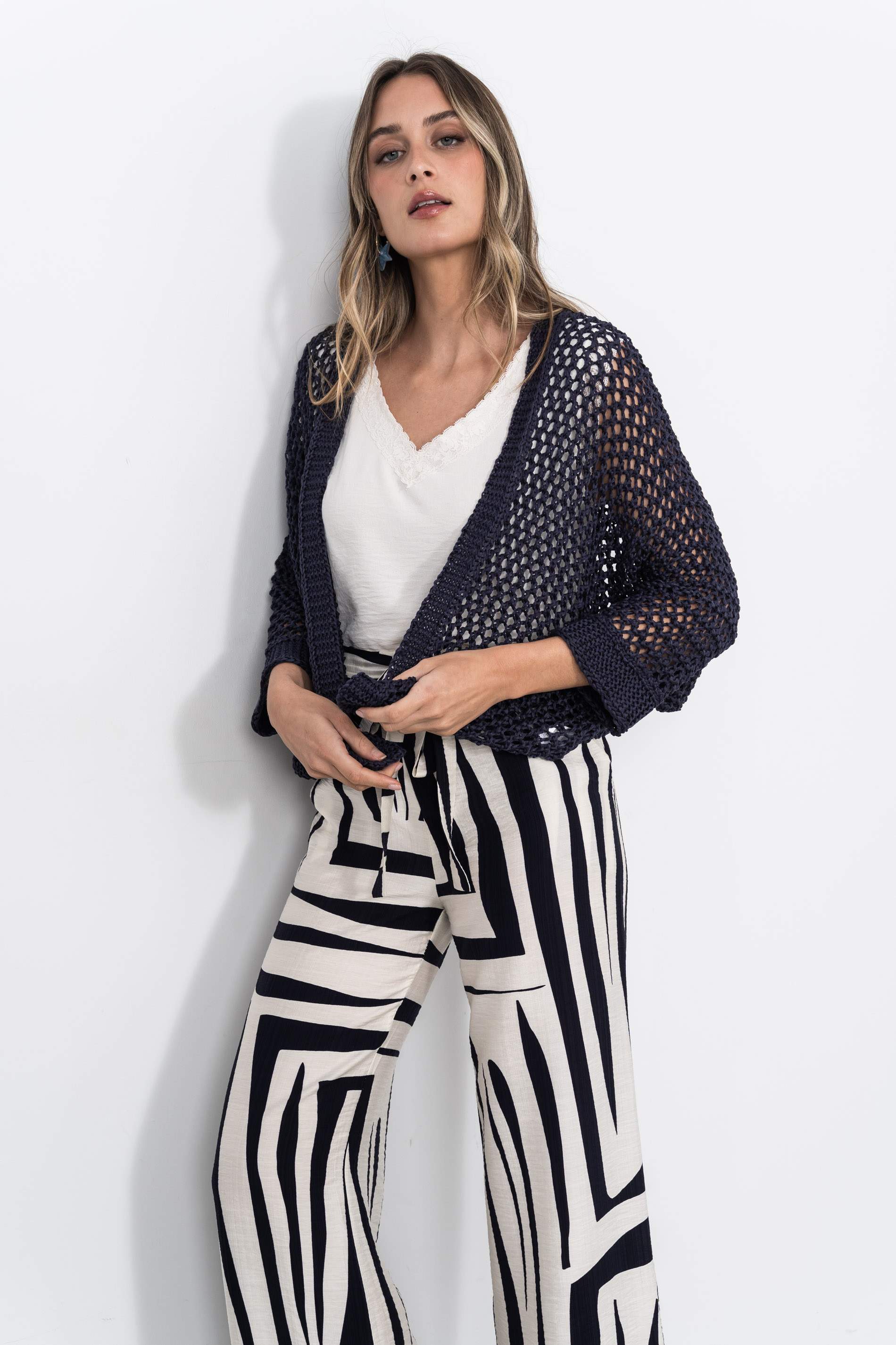 CHAQUETA CALADA MARINO