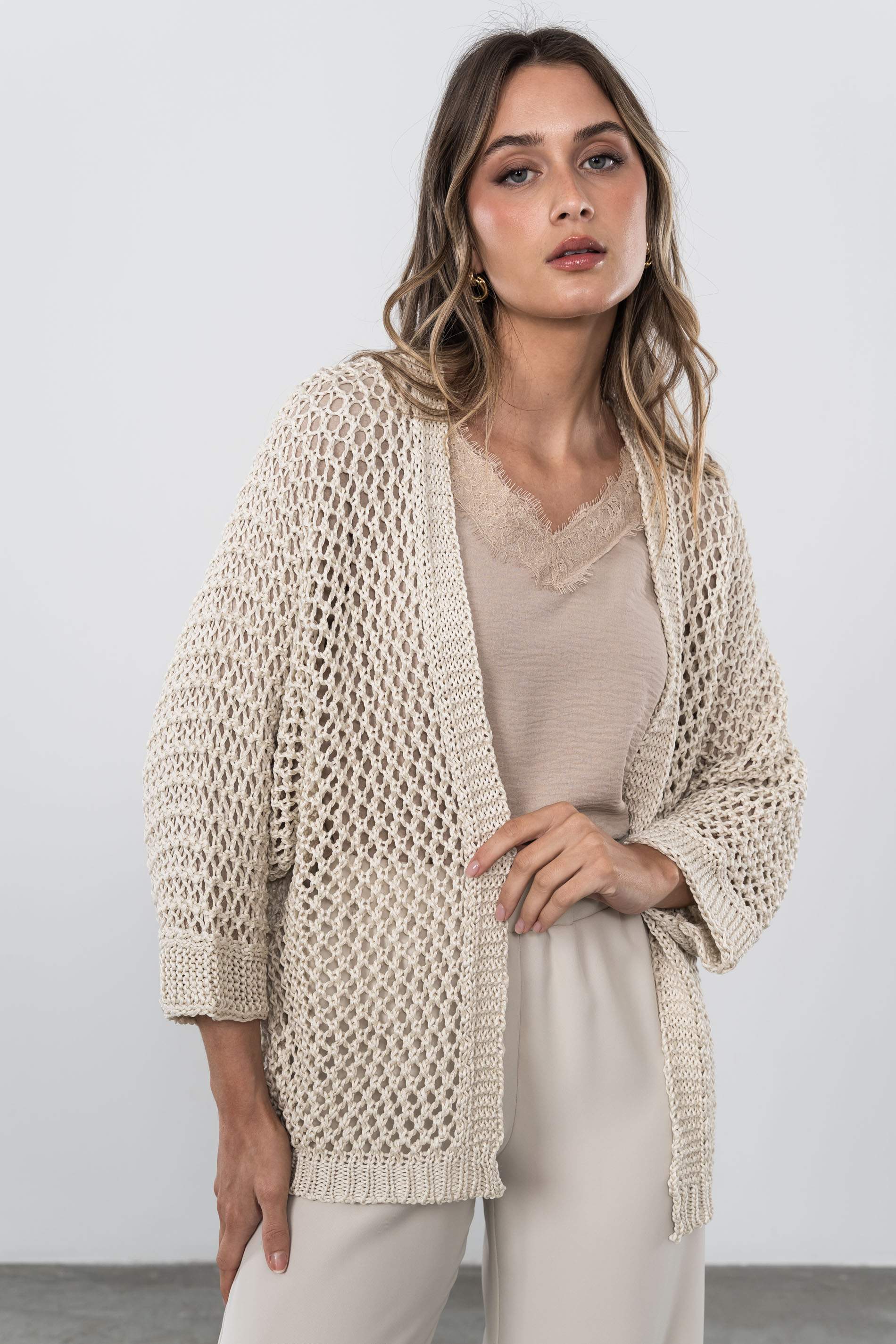 CHAQUETA CALADA ARENA