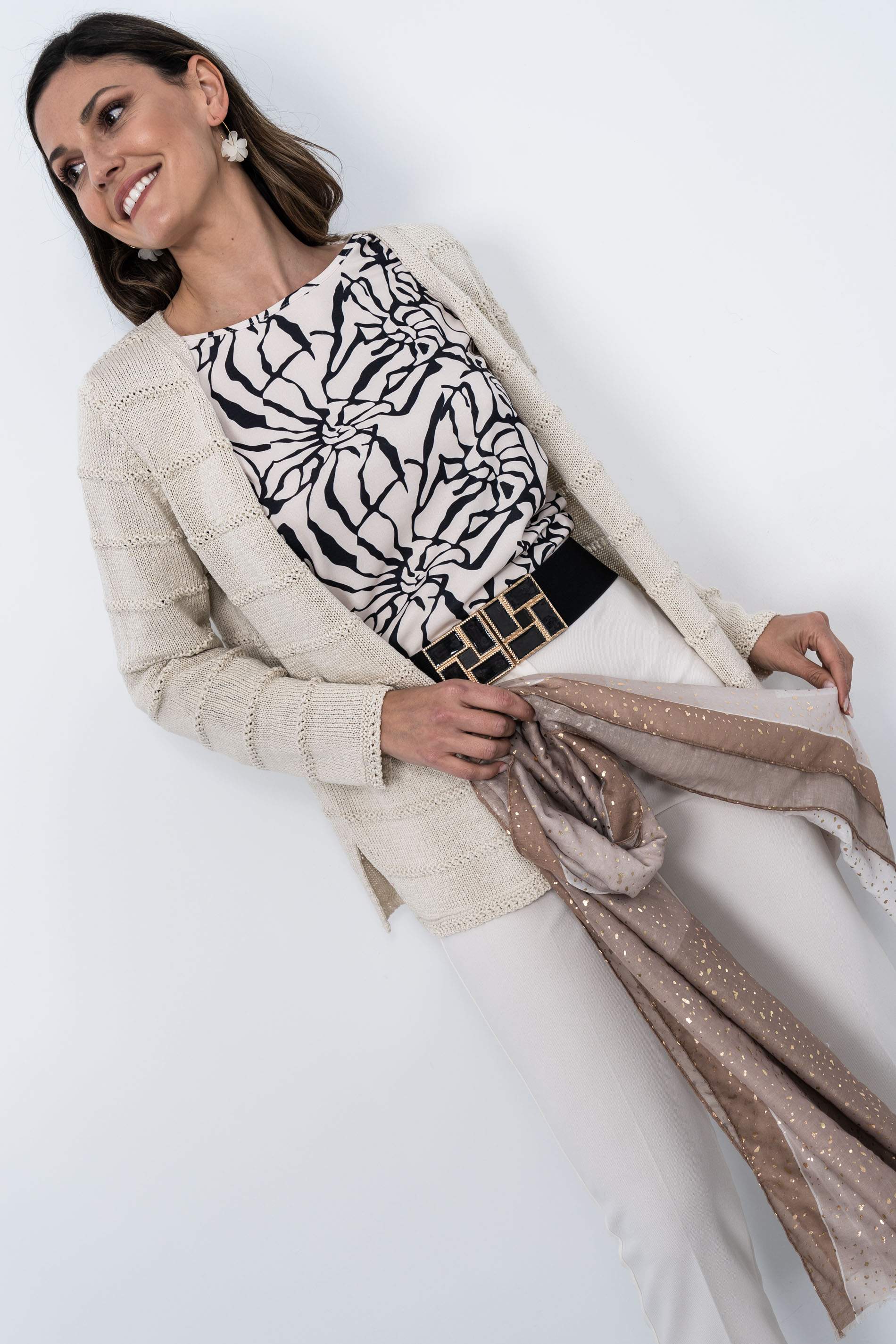 CHAQUETA NERVIO CALADO ARENA