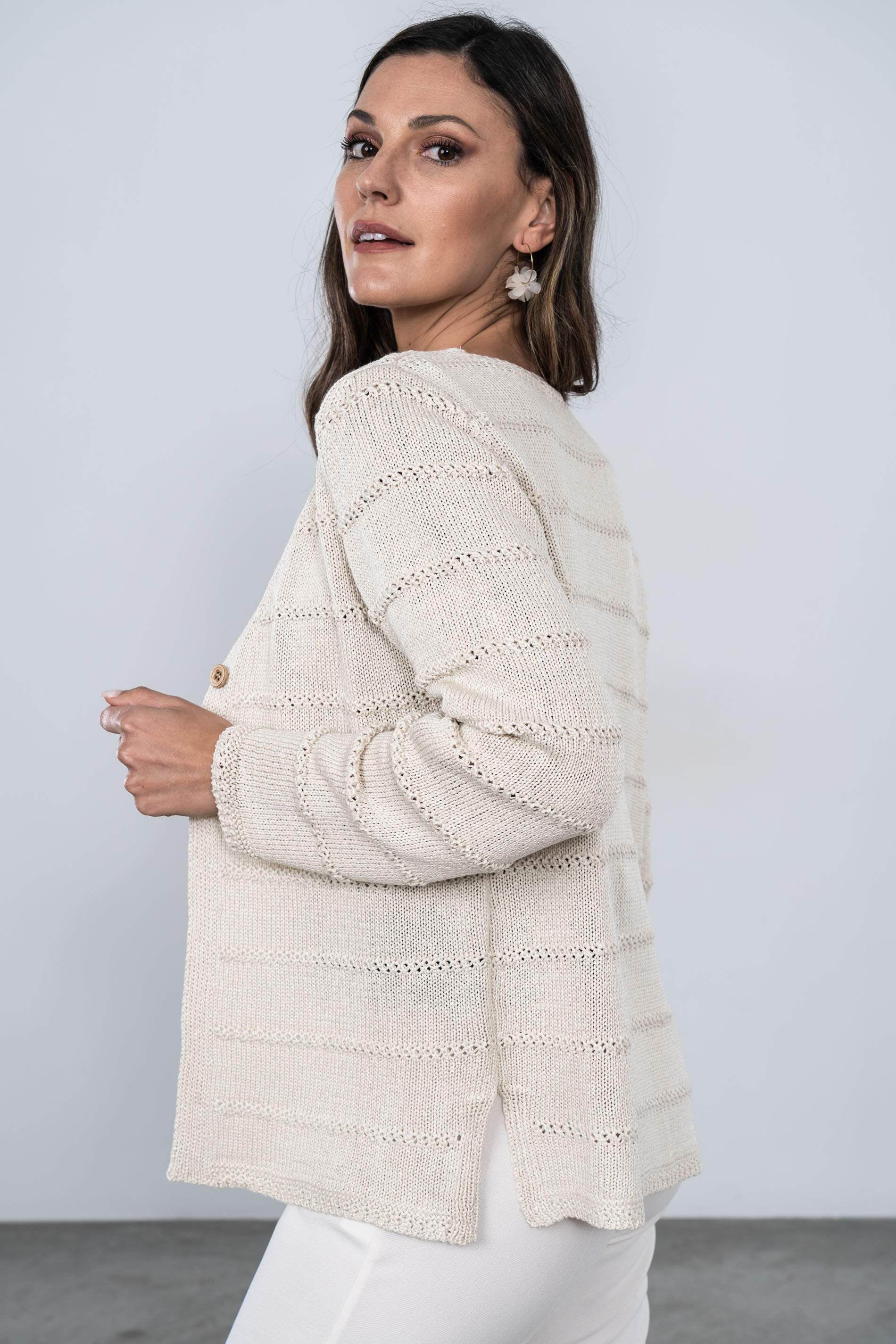 CHAQUETA NERVIO CALADO ARENA