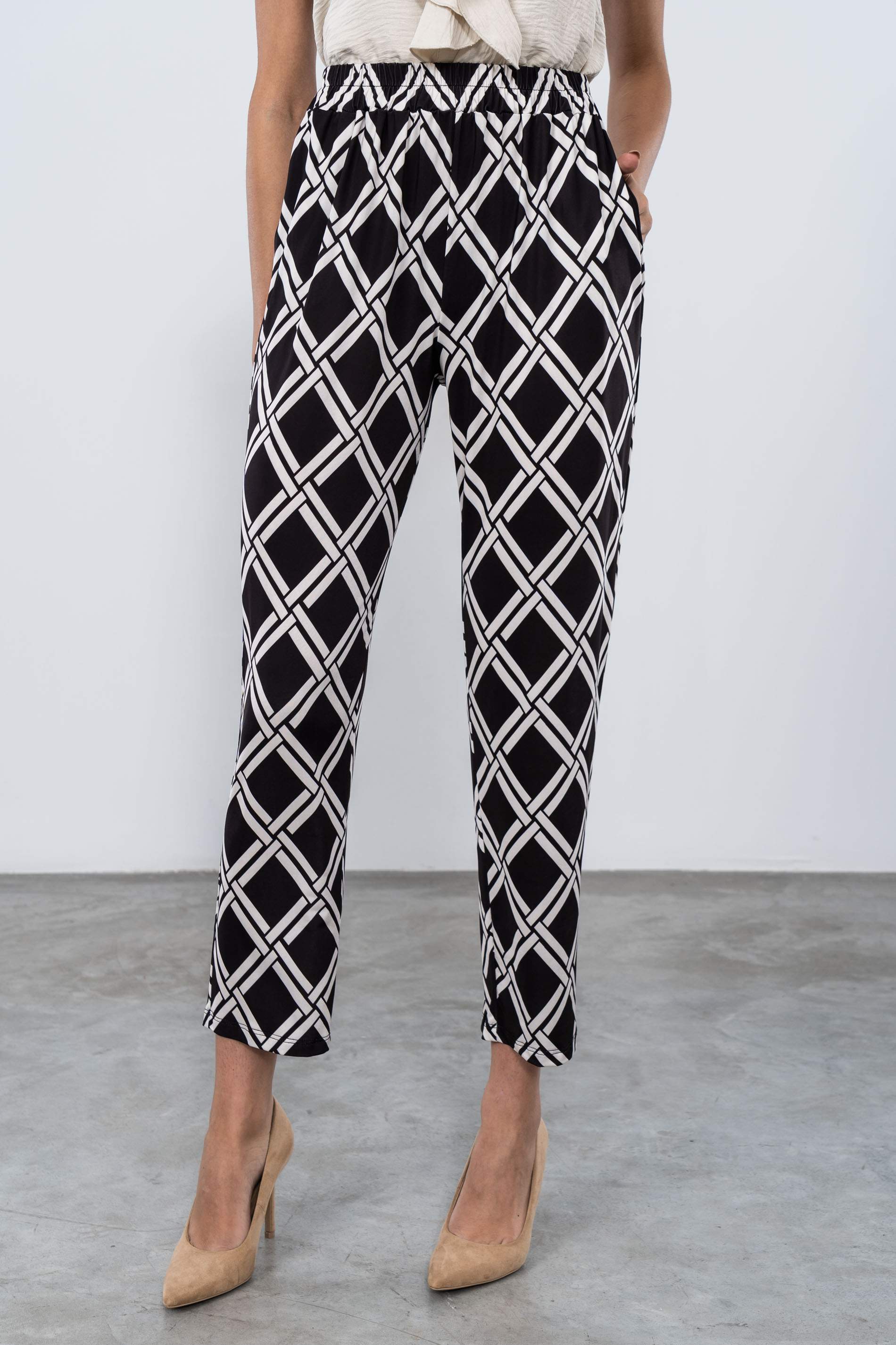 PANTALÓN BICOLOR ENREJADO