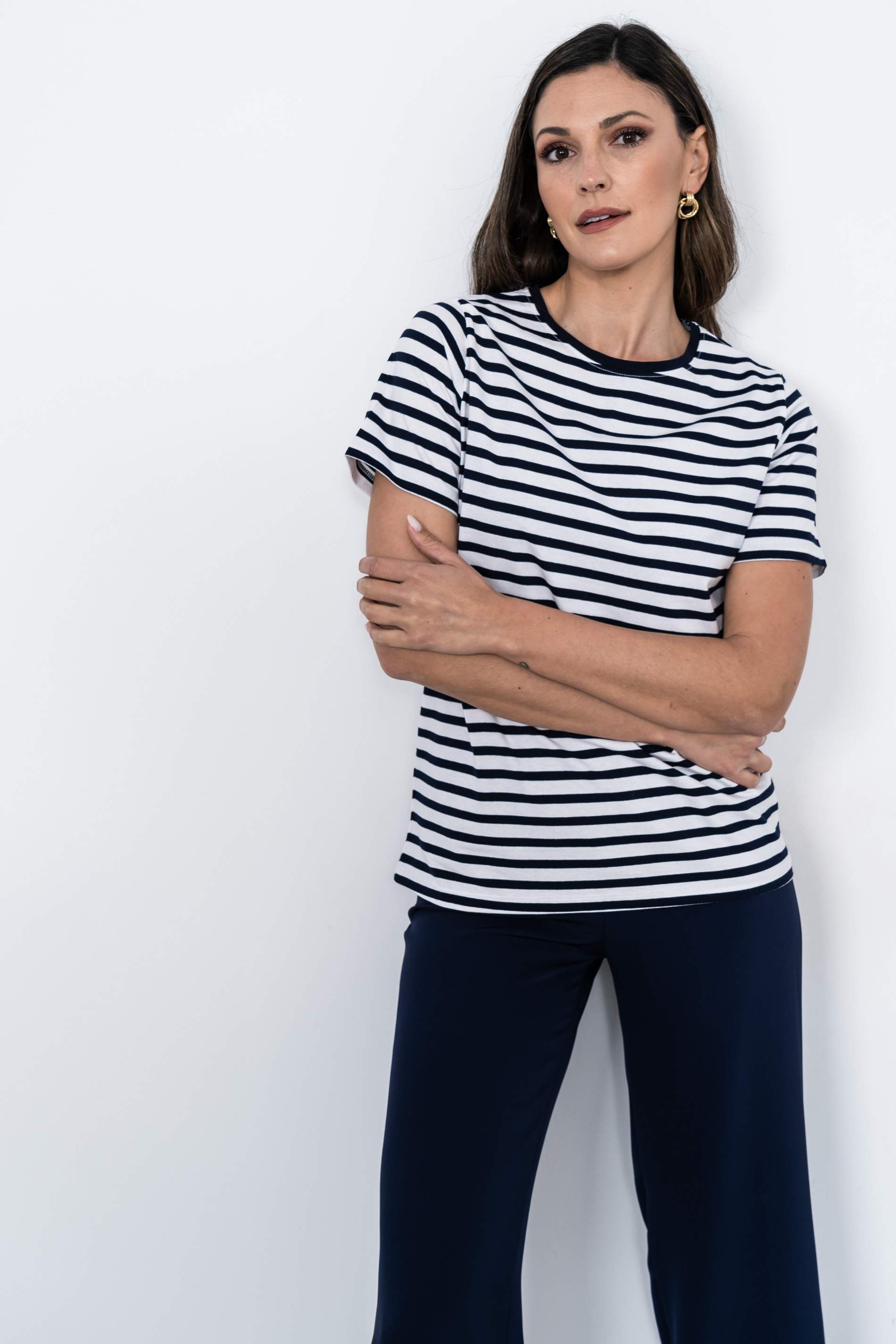 CAMISETA RAYAS MARINO