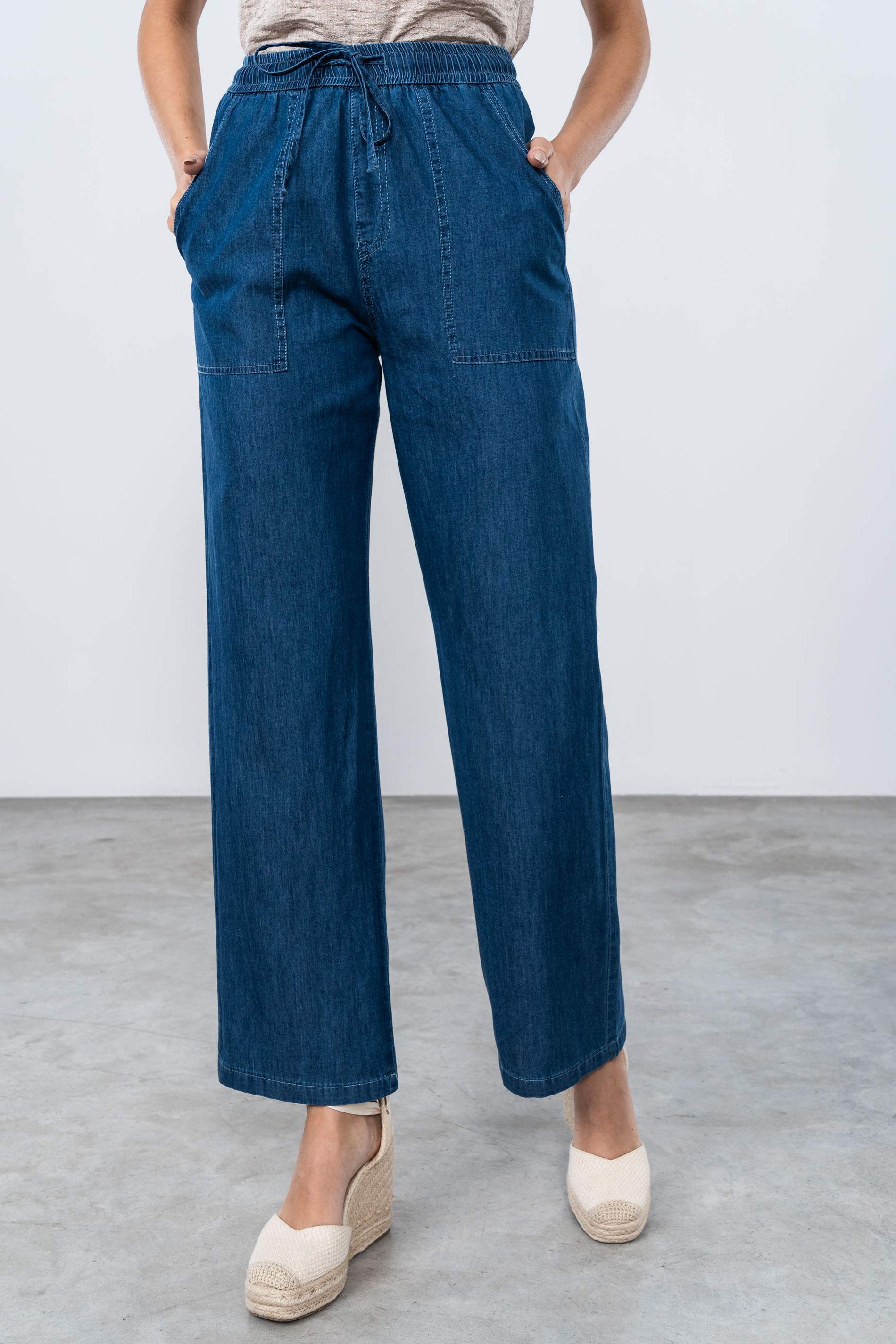 PANTALÓN VAQUERO GOMA AZUL
