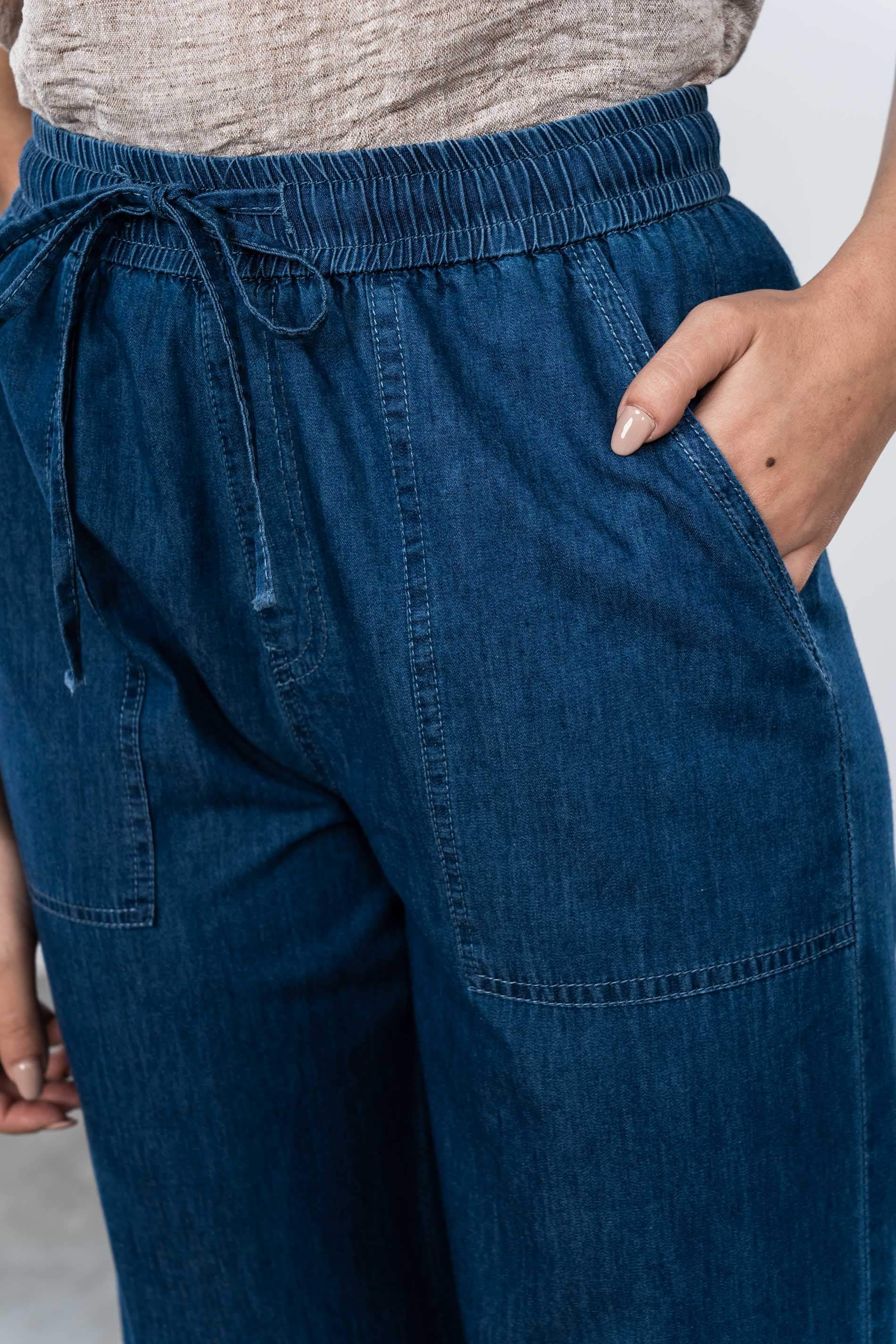 PANTALÓN VAQUERO GOMA AZUL
