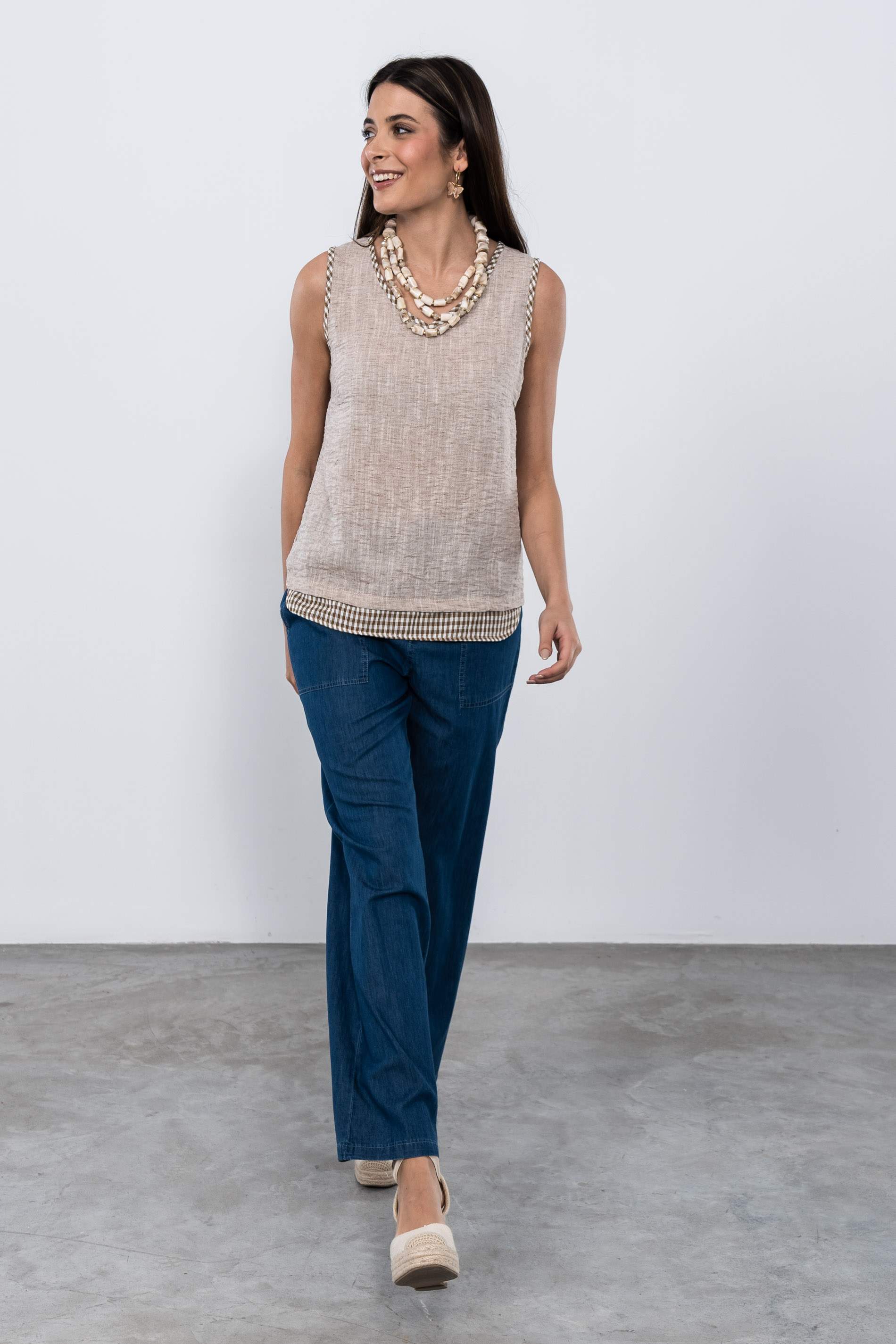 PANTALÓN VAQUERO GOMA AZUL