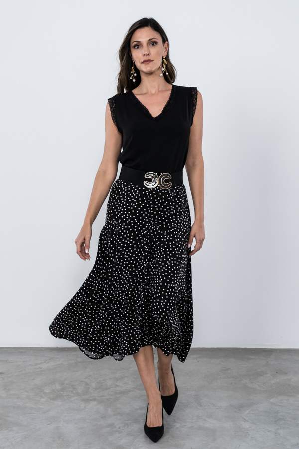 FALDA MIDI TOPOS
