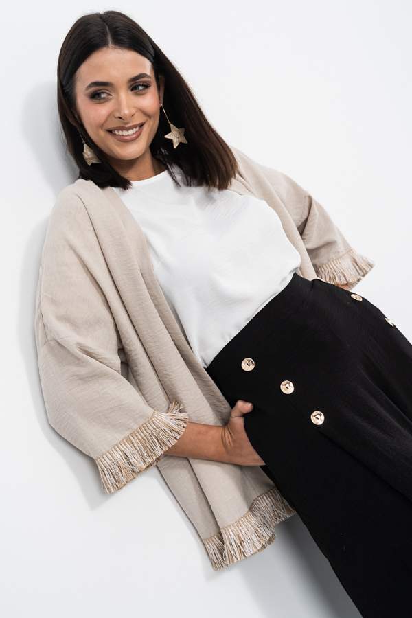 FALDA-PANTALÓN BOTONES NEGRO