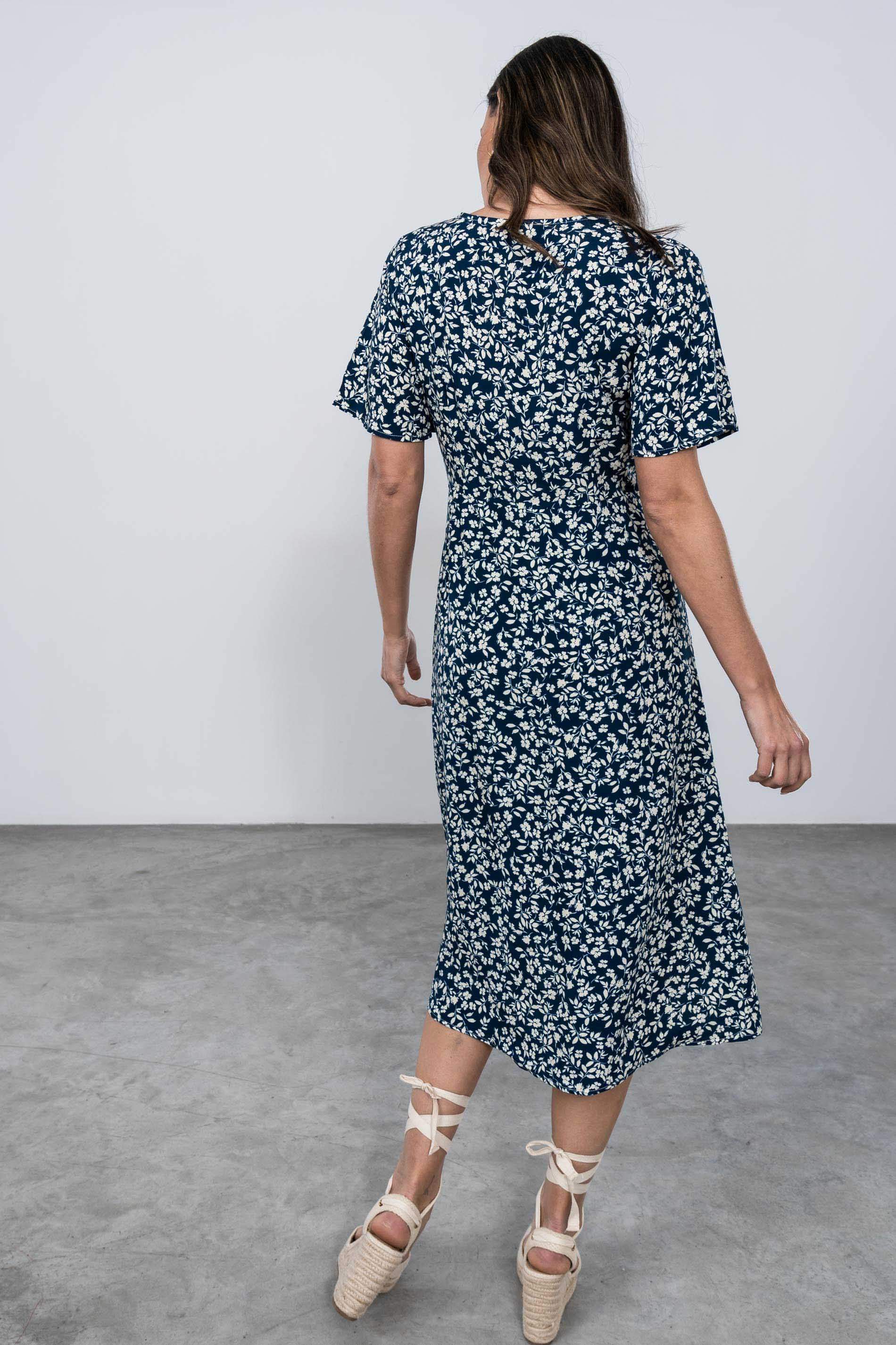VESTIDO MIDI NUDO CINTURA