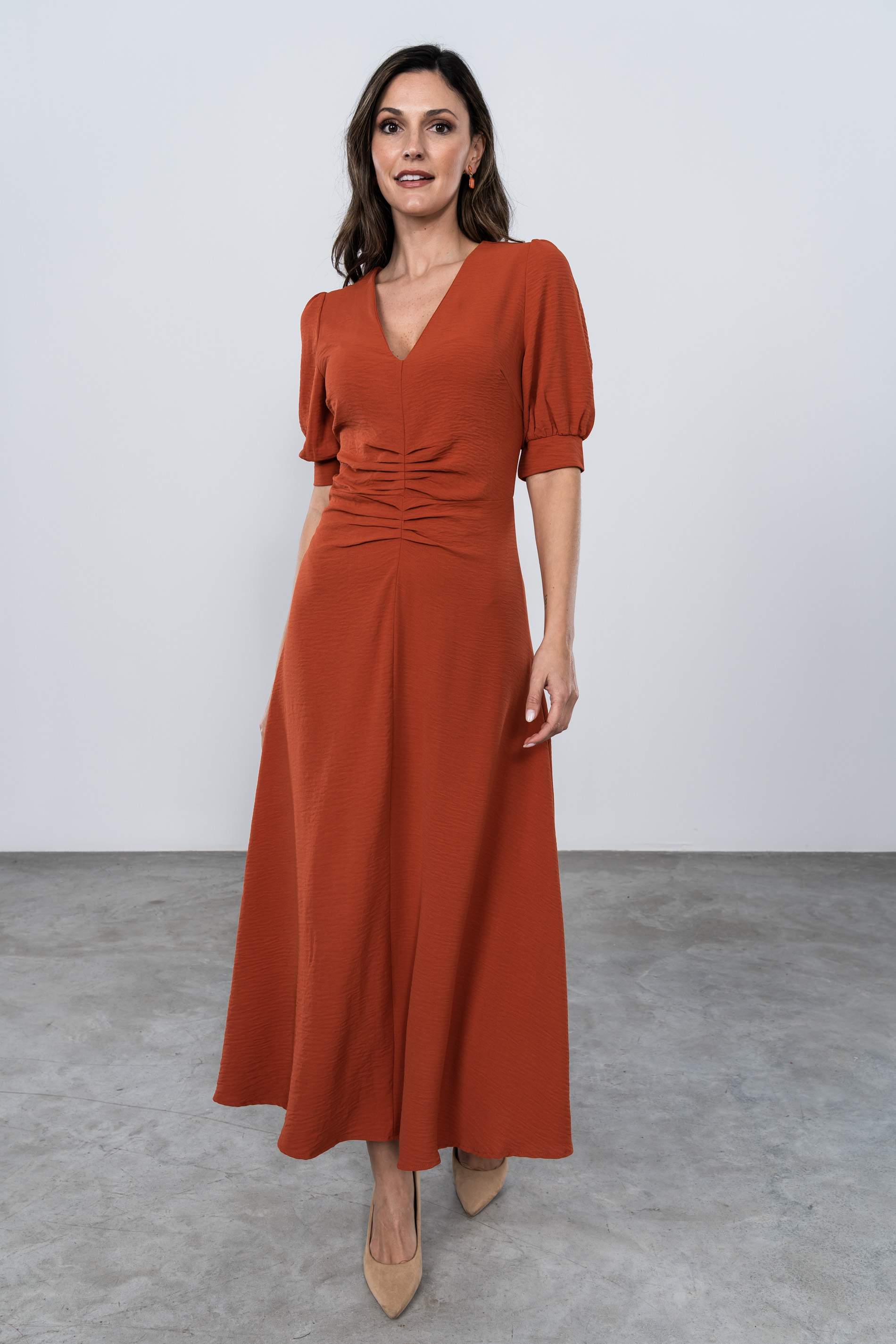 VESTIDO DRAPEADO CENTRAL CALDERA
