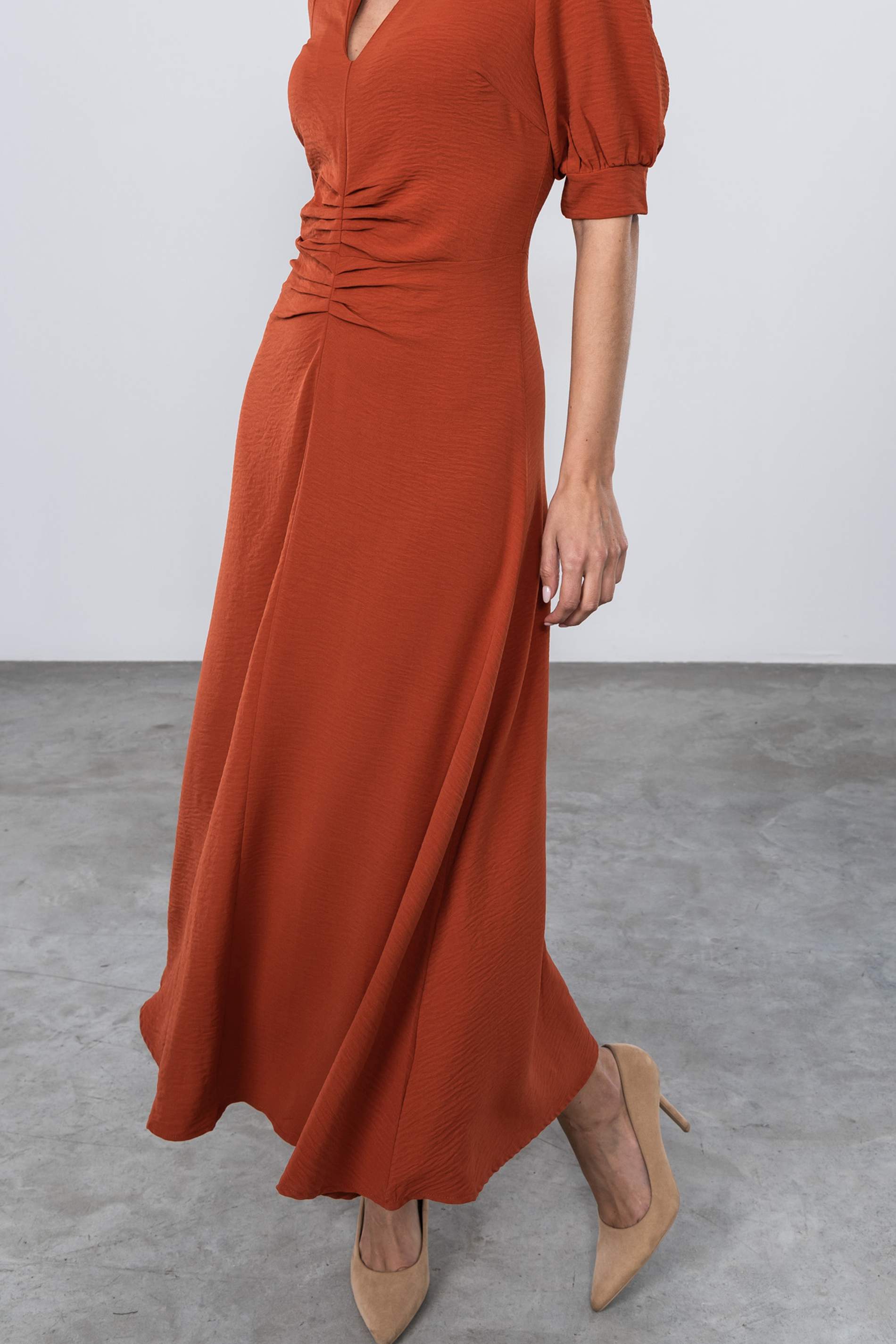 VESTIDO DRAPEADO CENTRAL CALDERA