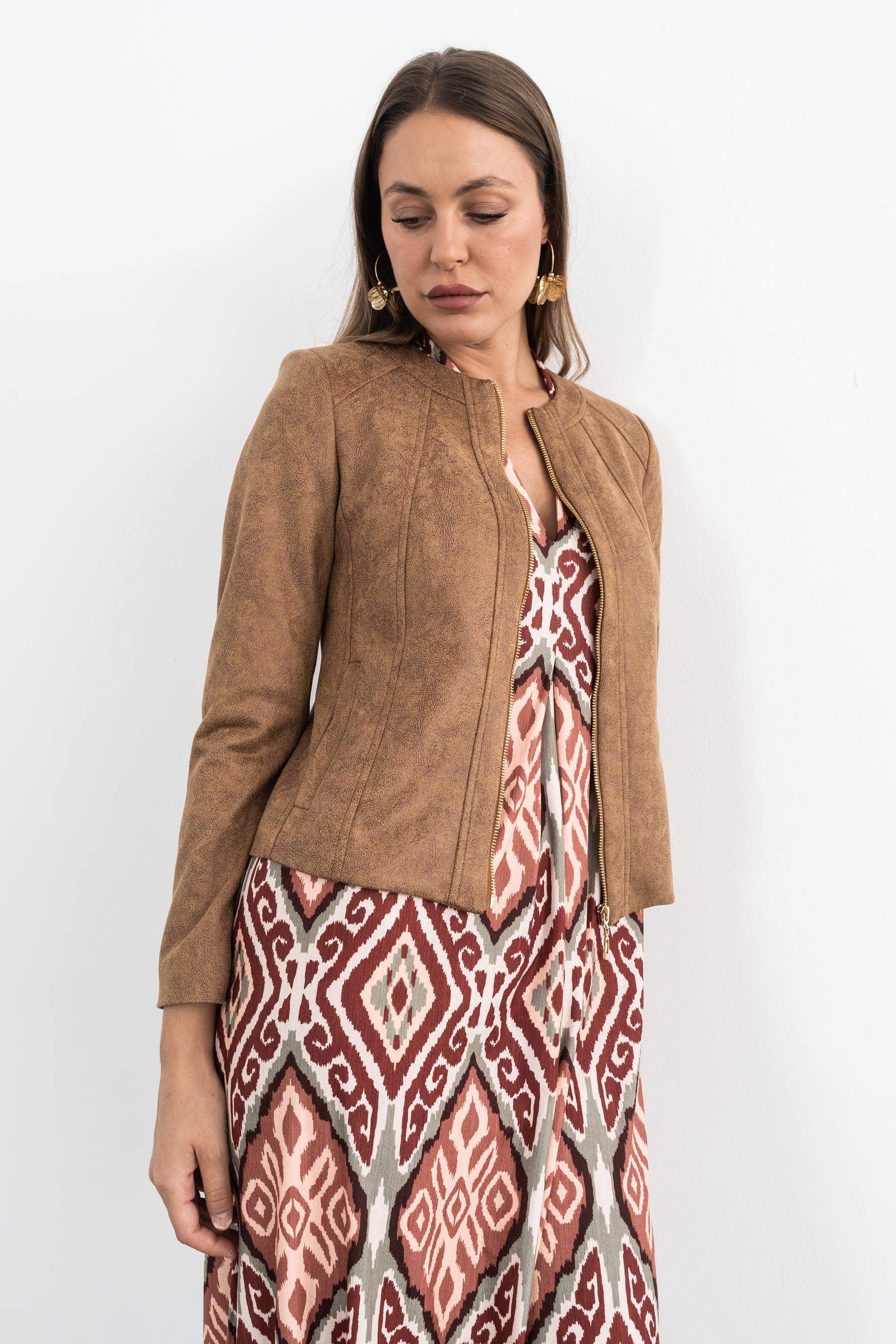 VESTIDO LARGO PLIEGUE AZTECA CALDERA