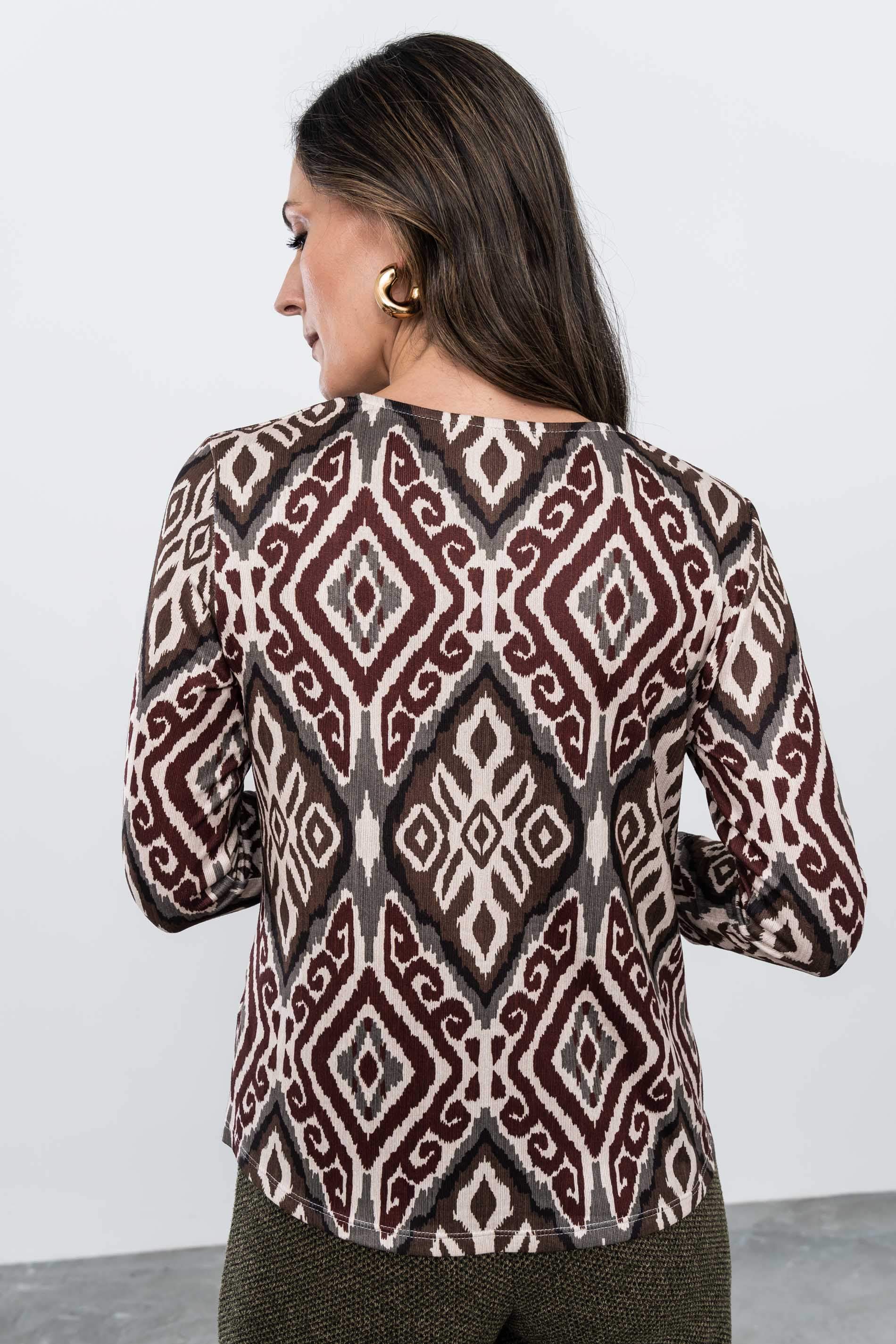 CAMISETA PUNTO AZTECA KAKI