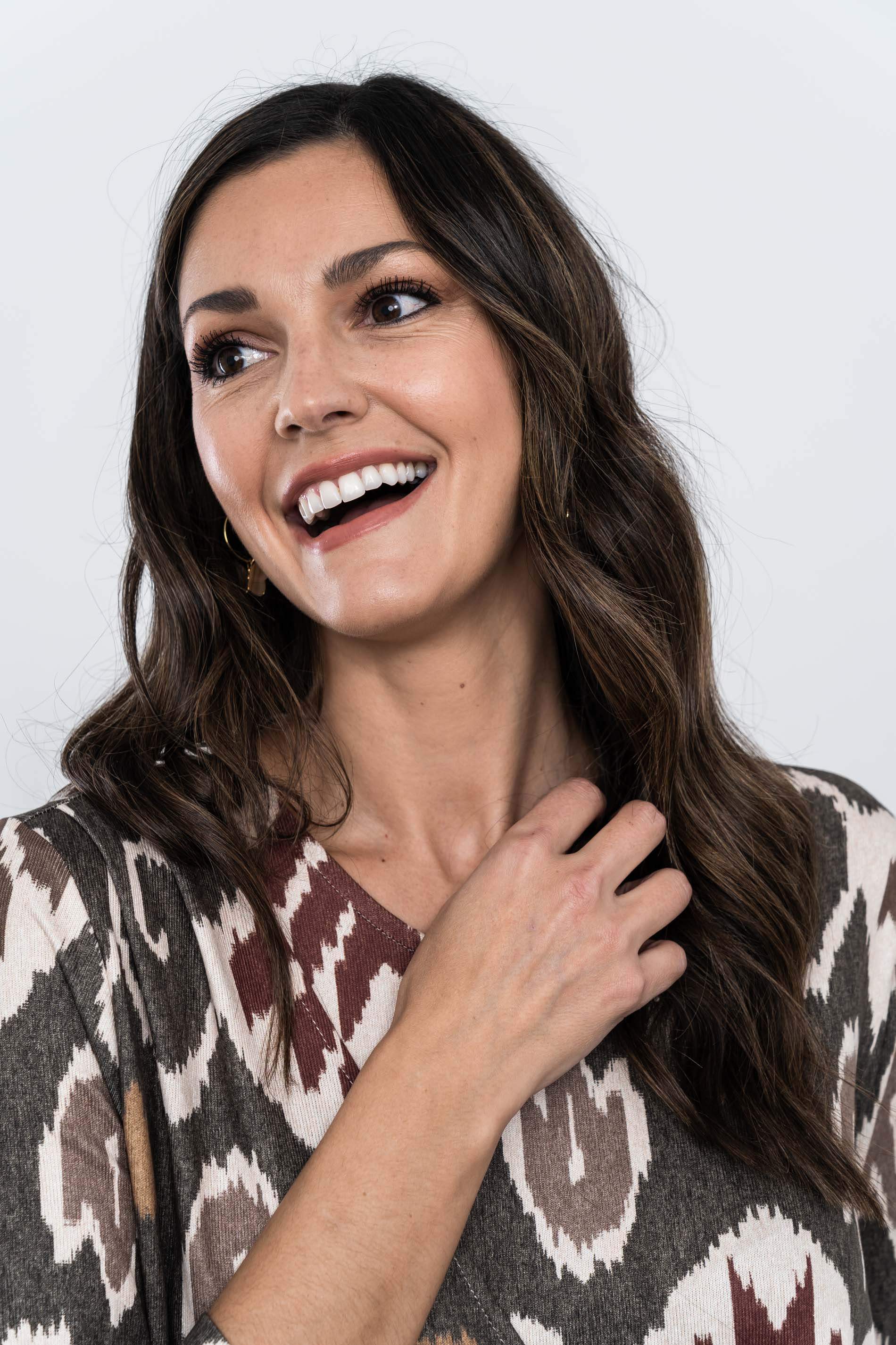 CAMISETA PUNTO CRUZADA ESPIGA KAKI