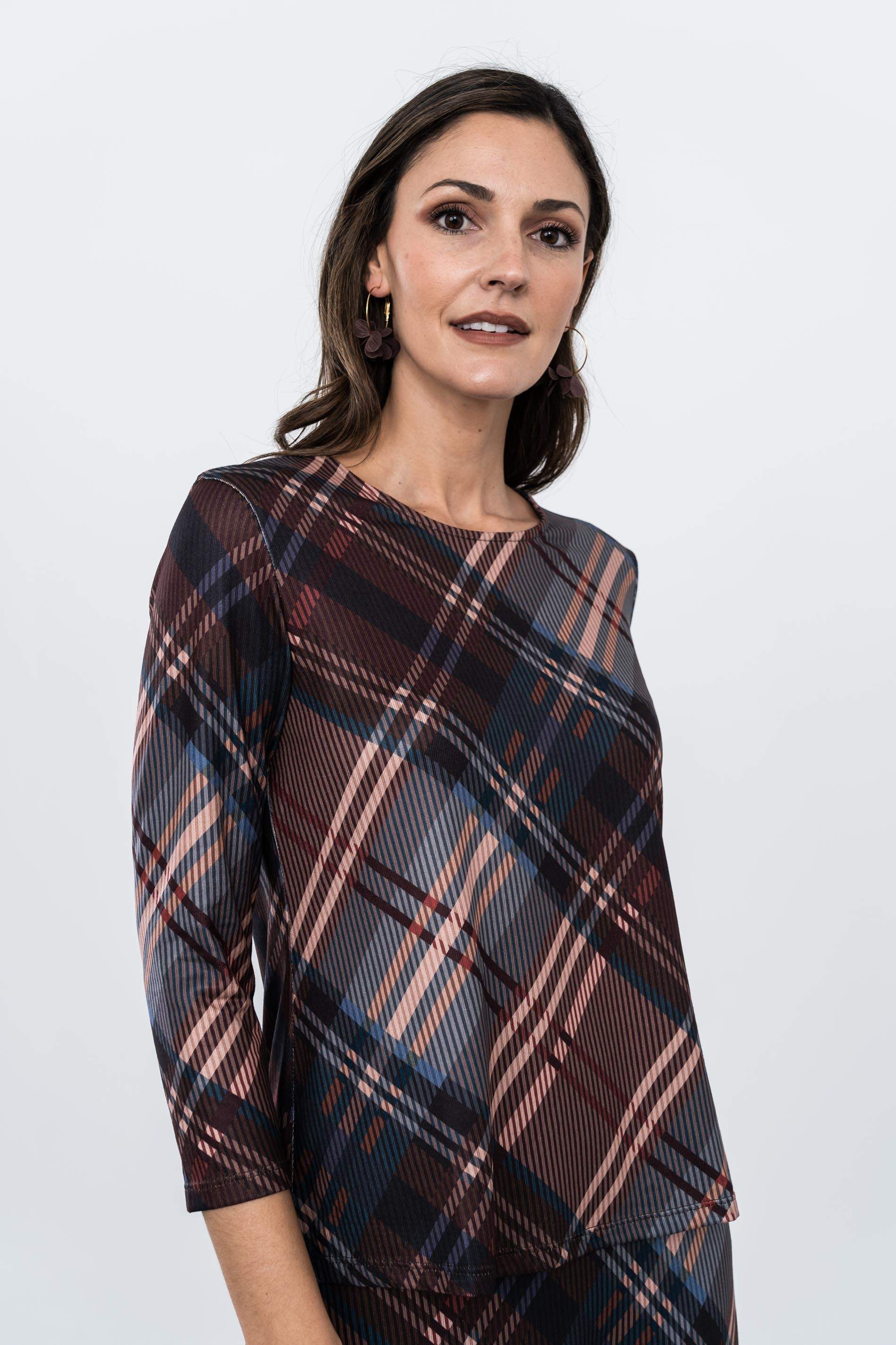 CAMISETA PUNTO CUADROS