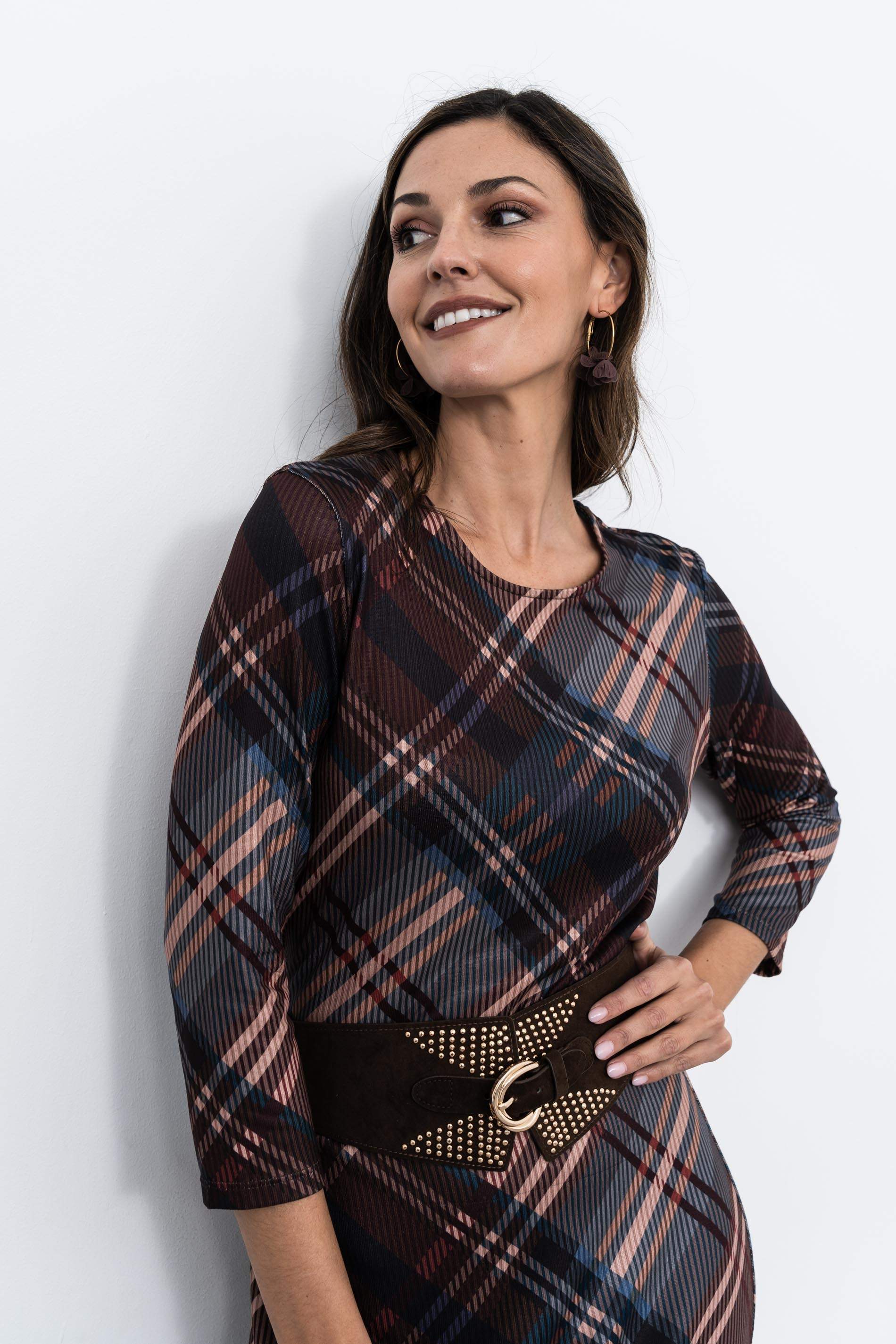 CAMISETA PUNTO CUADROS