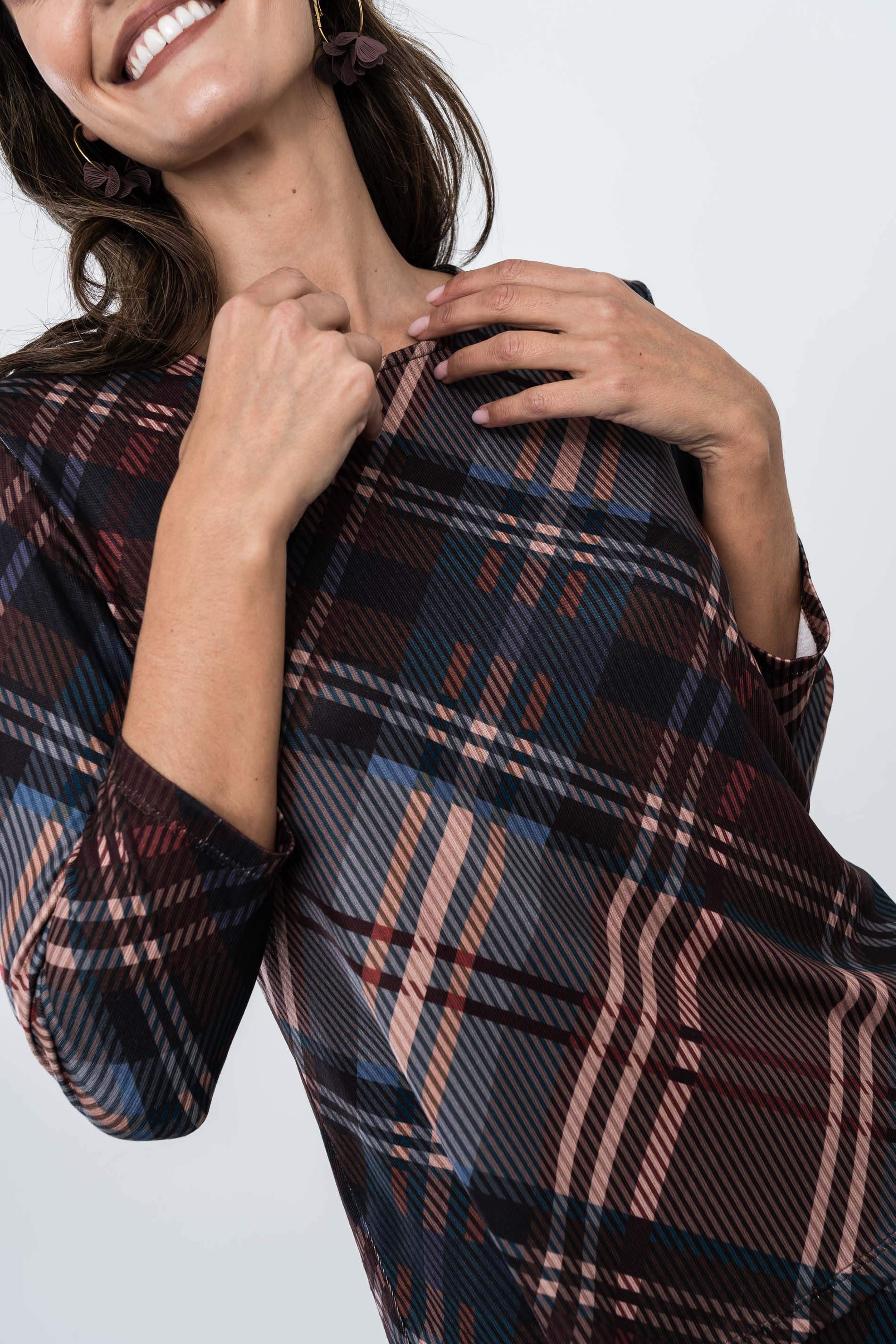 CAMISETA PUNTO CUADROS