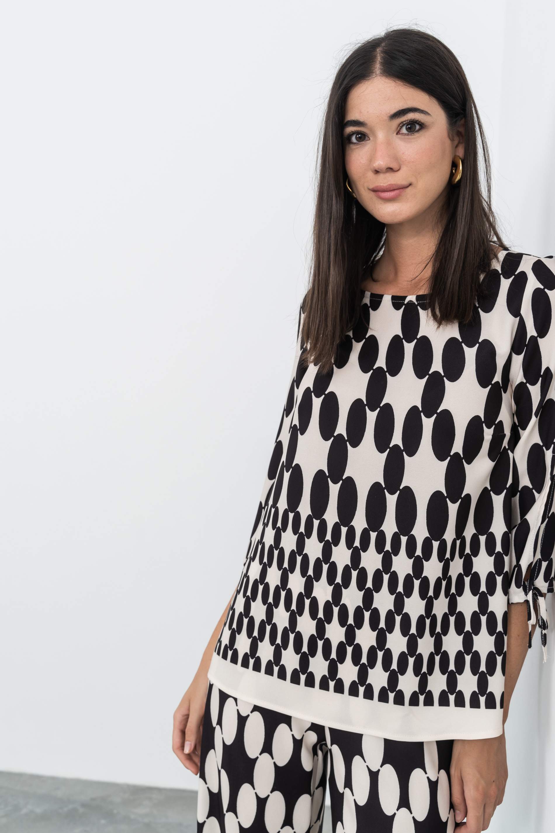 BLUSA LAZOS TOPO COMBINADO