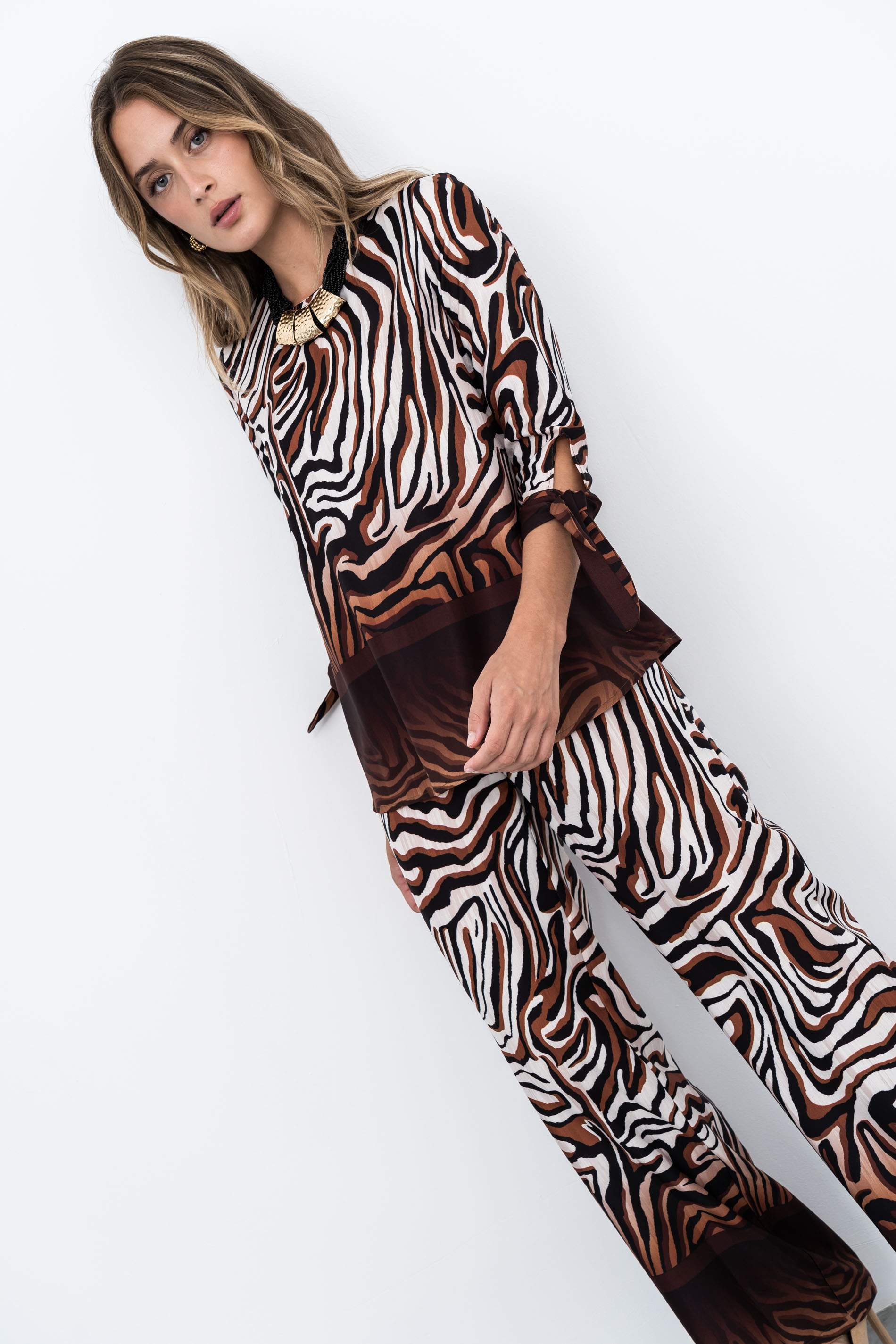 BLUSA PUÑO LAZO CEBRA