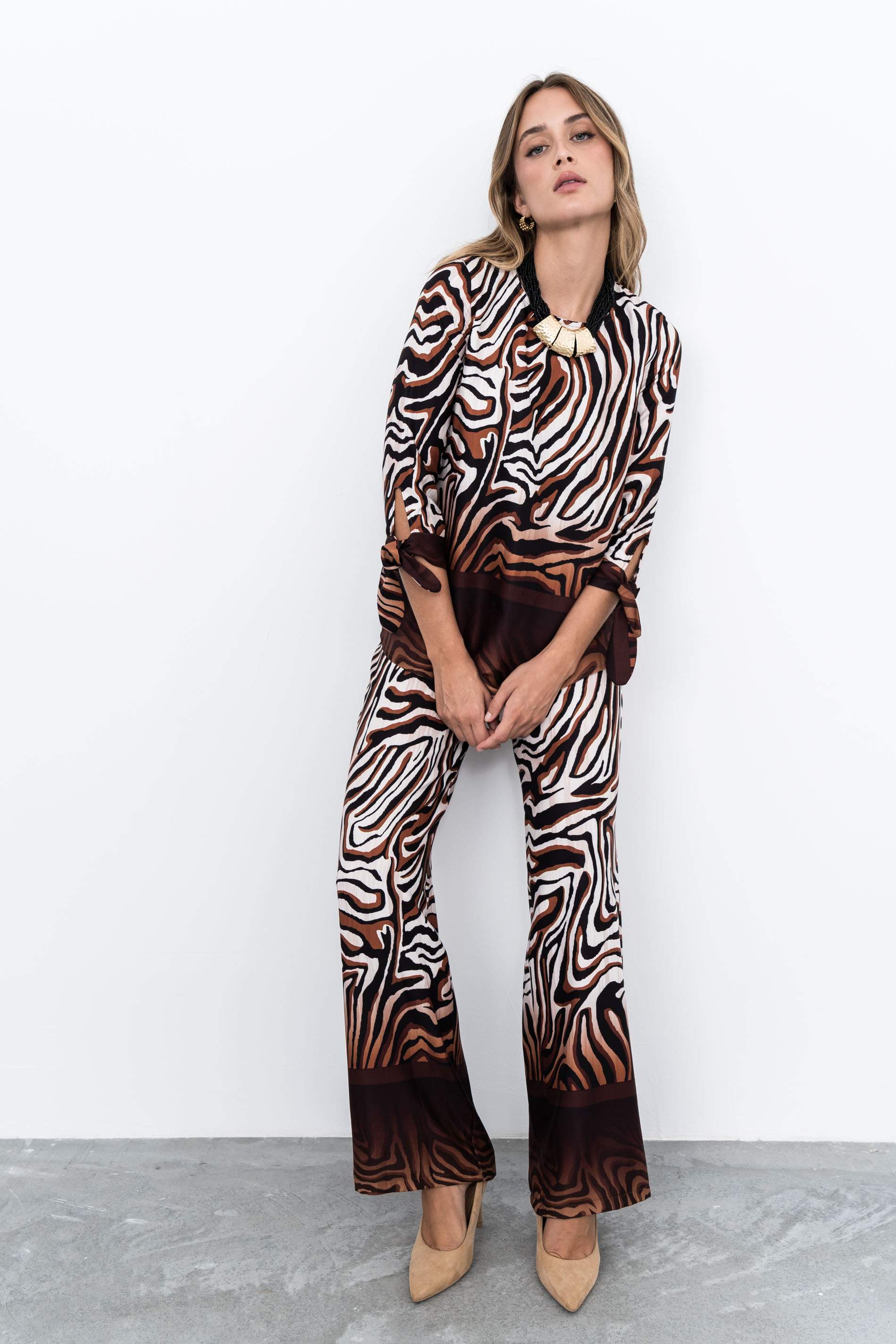 BLUSA PUÑO LAZO CEBRA