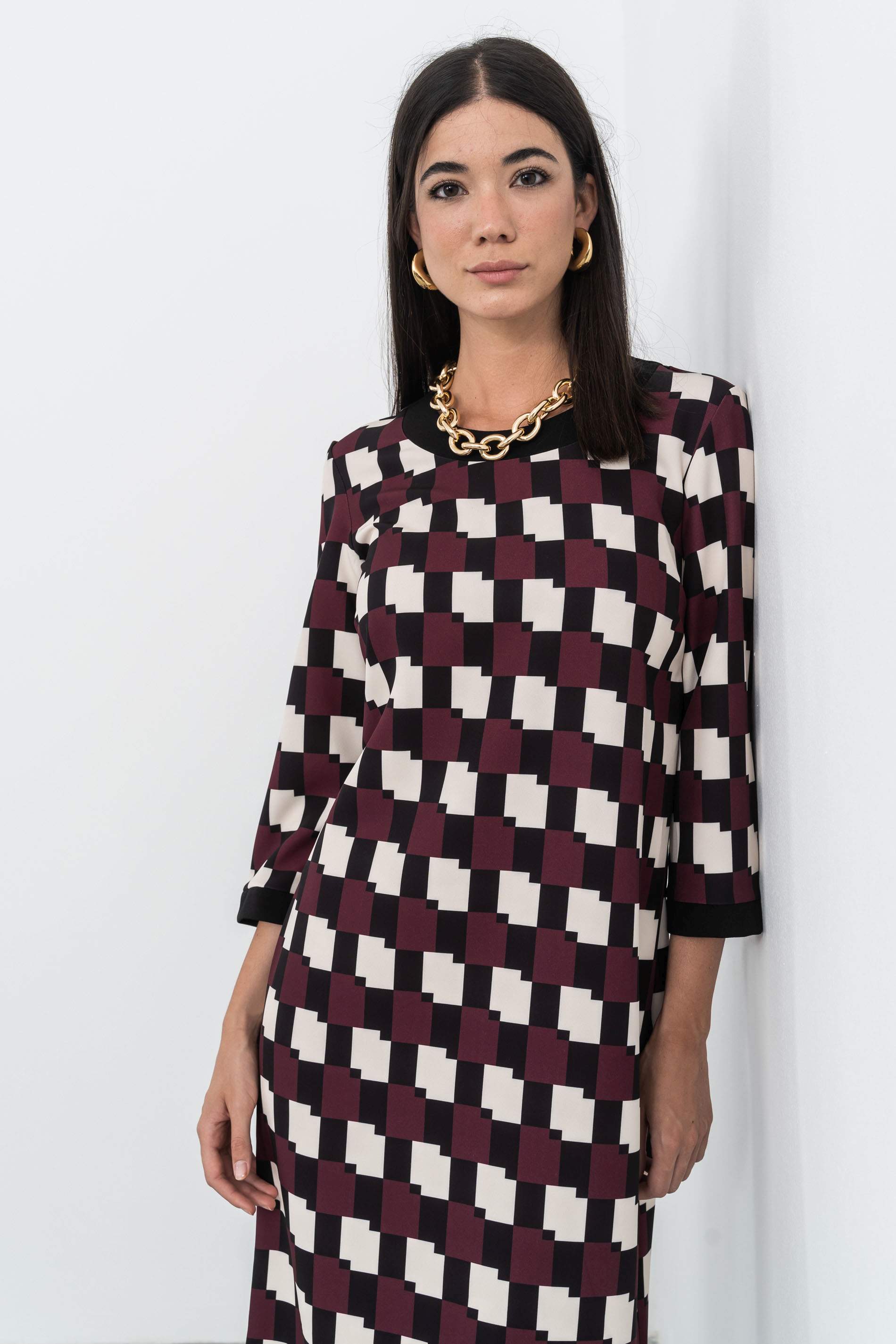VESTIDO GEOMÉTRICOS VIVO