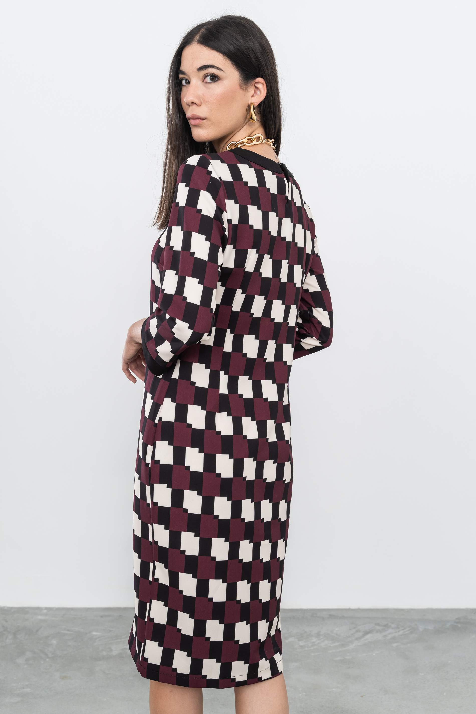 VESTIDO GEOMÉTRICOS VIVO
