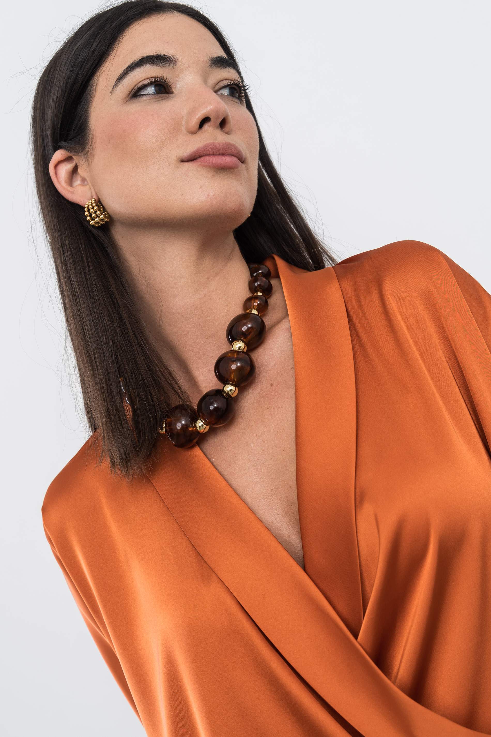 BLUSA SMOKING SATINADA CALDERA