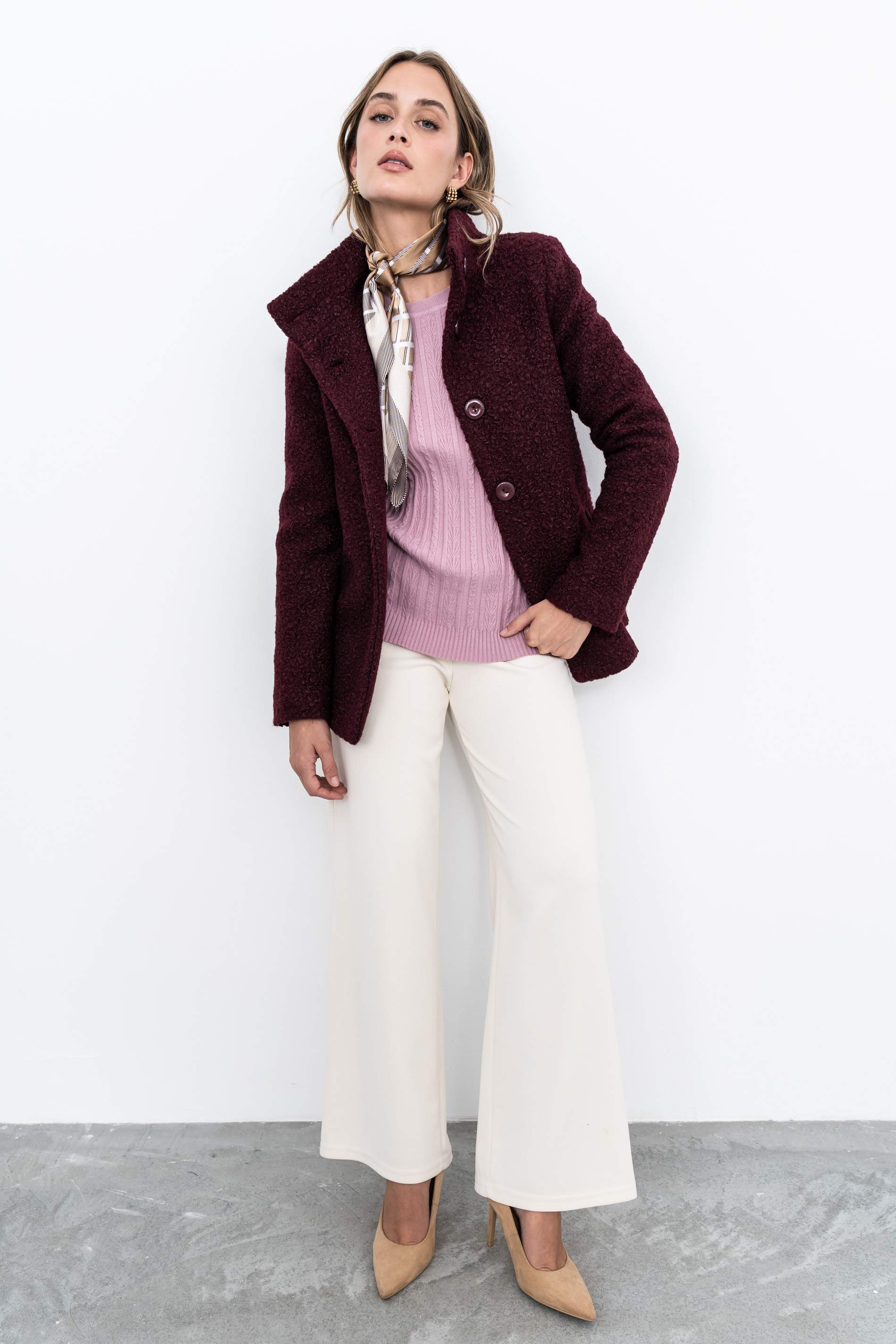 CHAQUETÓN BAGUILLA GRANATE