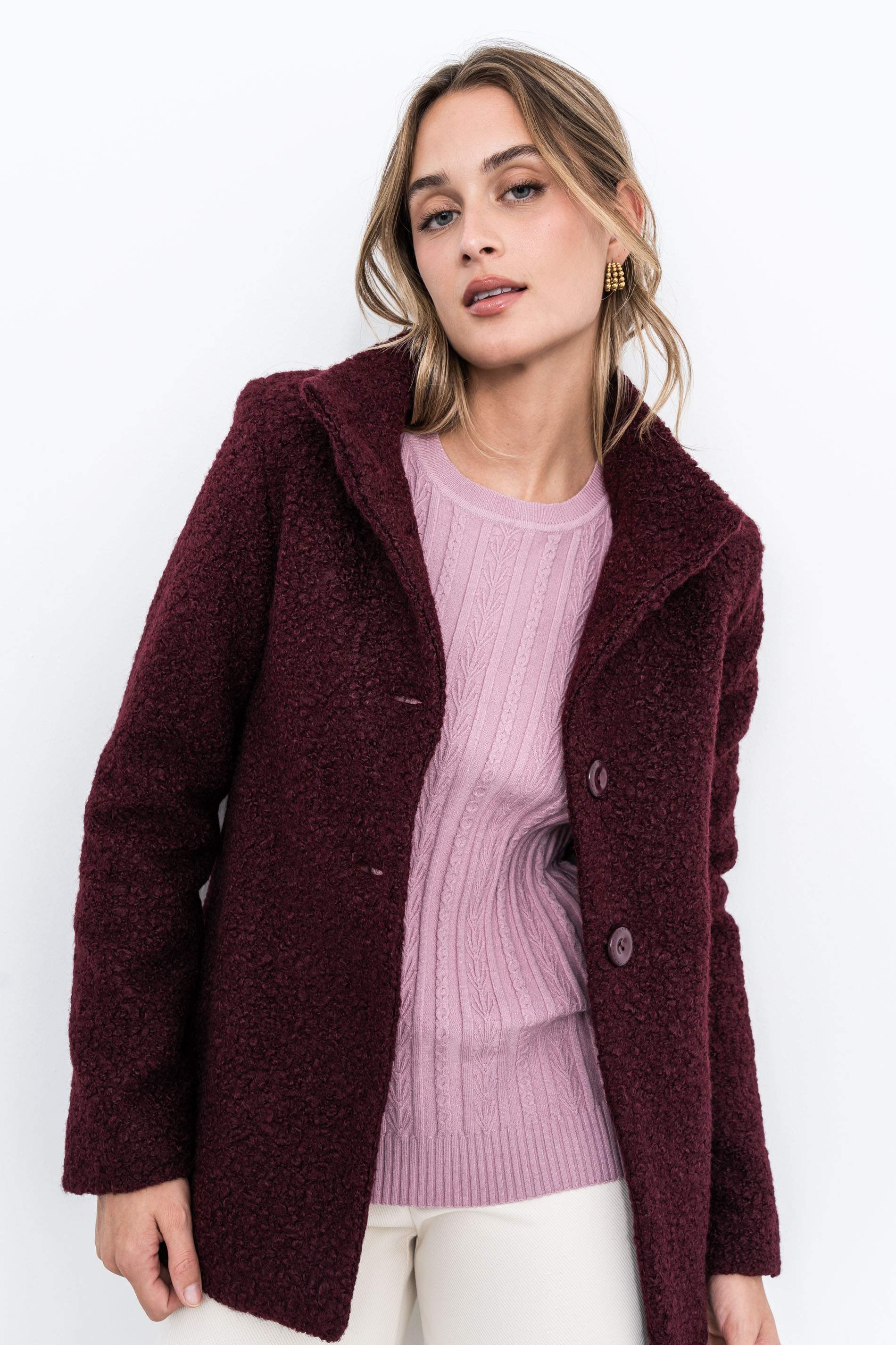 CHAQUETÓN BAGUILLA GRANATE