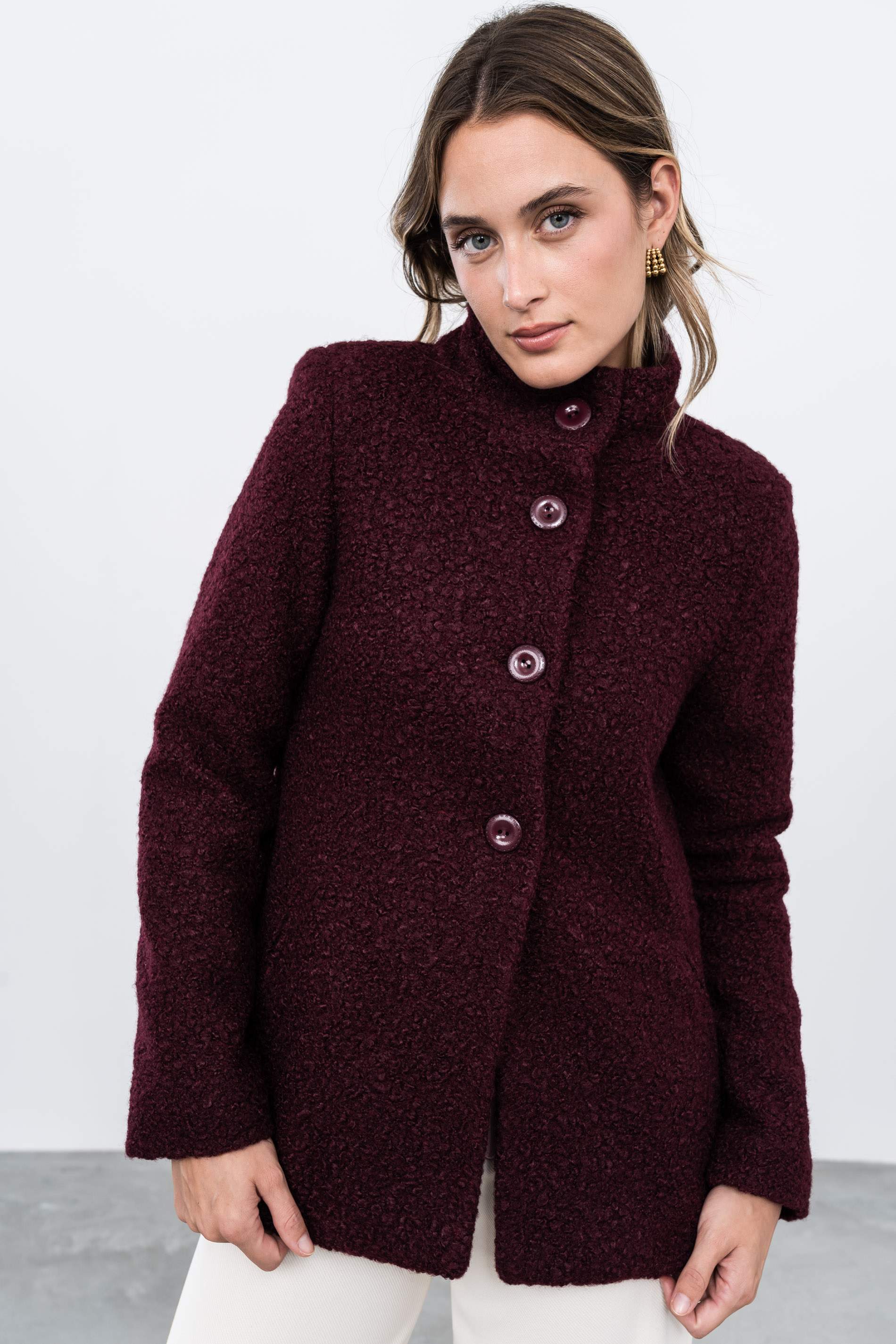 CHAQUETÓN BAGUILLA GRANATE
