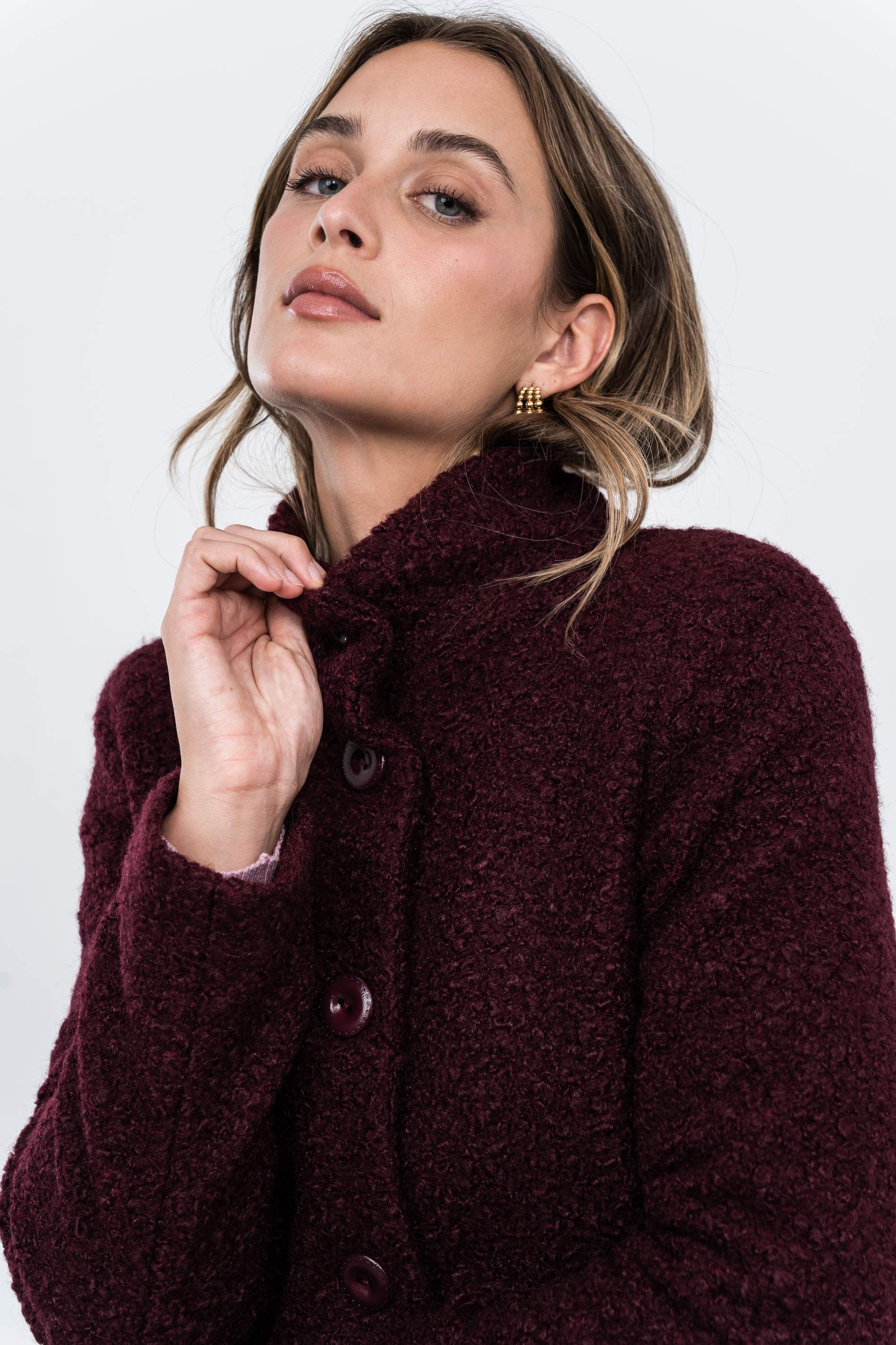 CHAQUETÓN BAGUILLA GRANATE