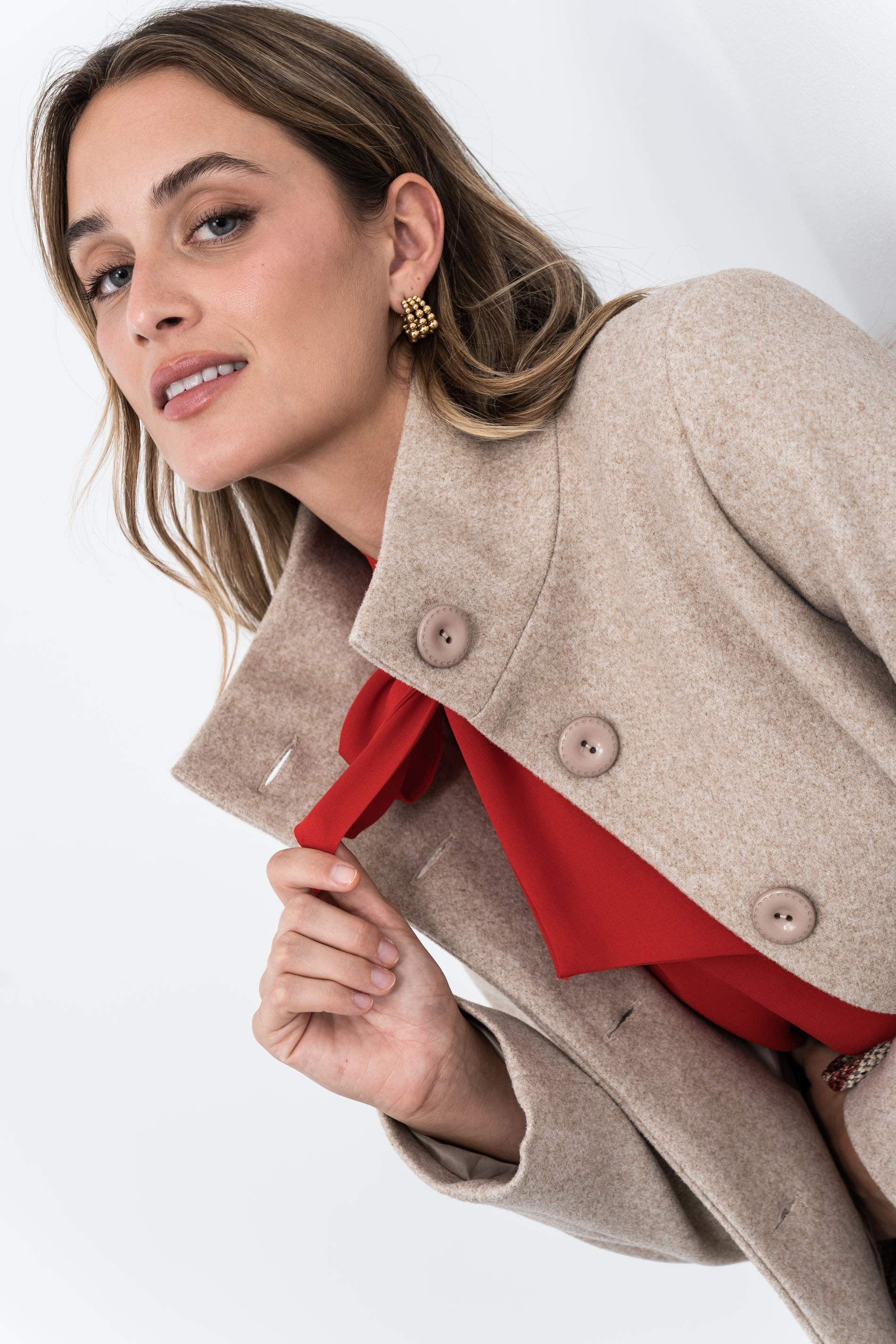 CHAQUETÓN PAÑO JASPEADO