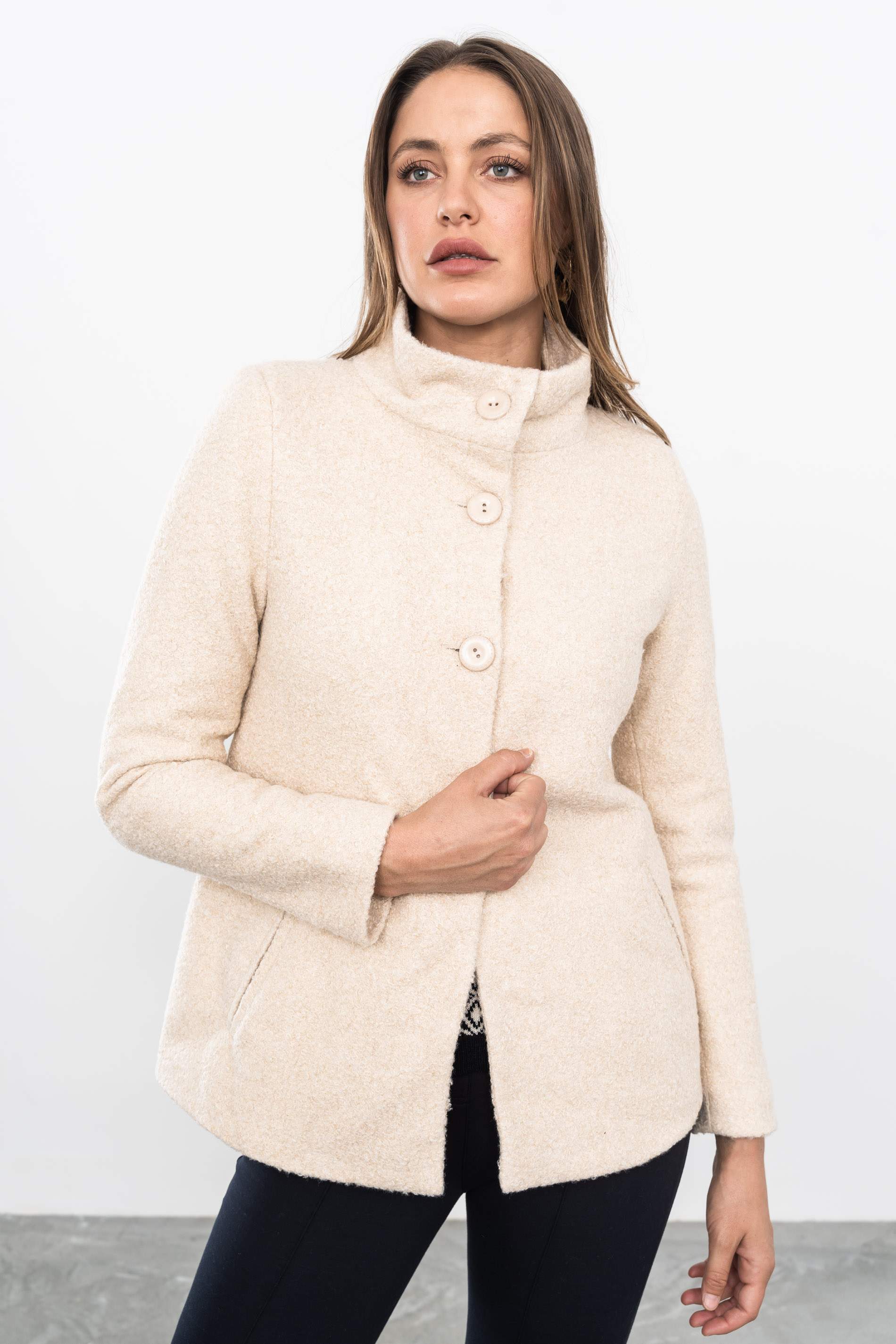 CHAQUETÓN BAGUILLA MEZCLA BEIGE