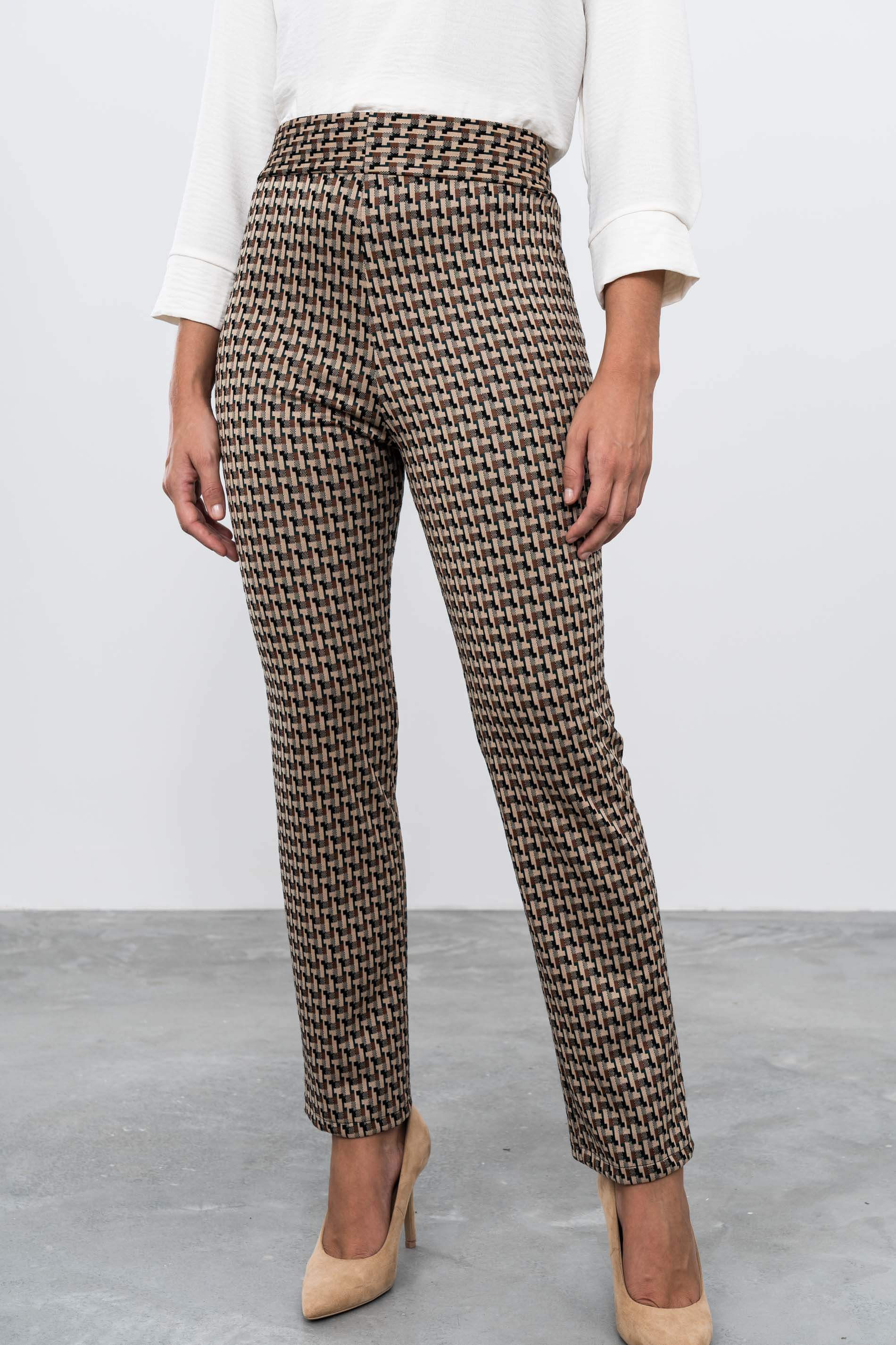 PANTALÓN JACQUARD GEOMÉTRICOS 