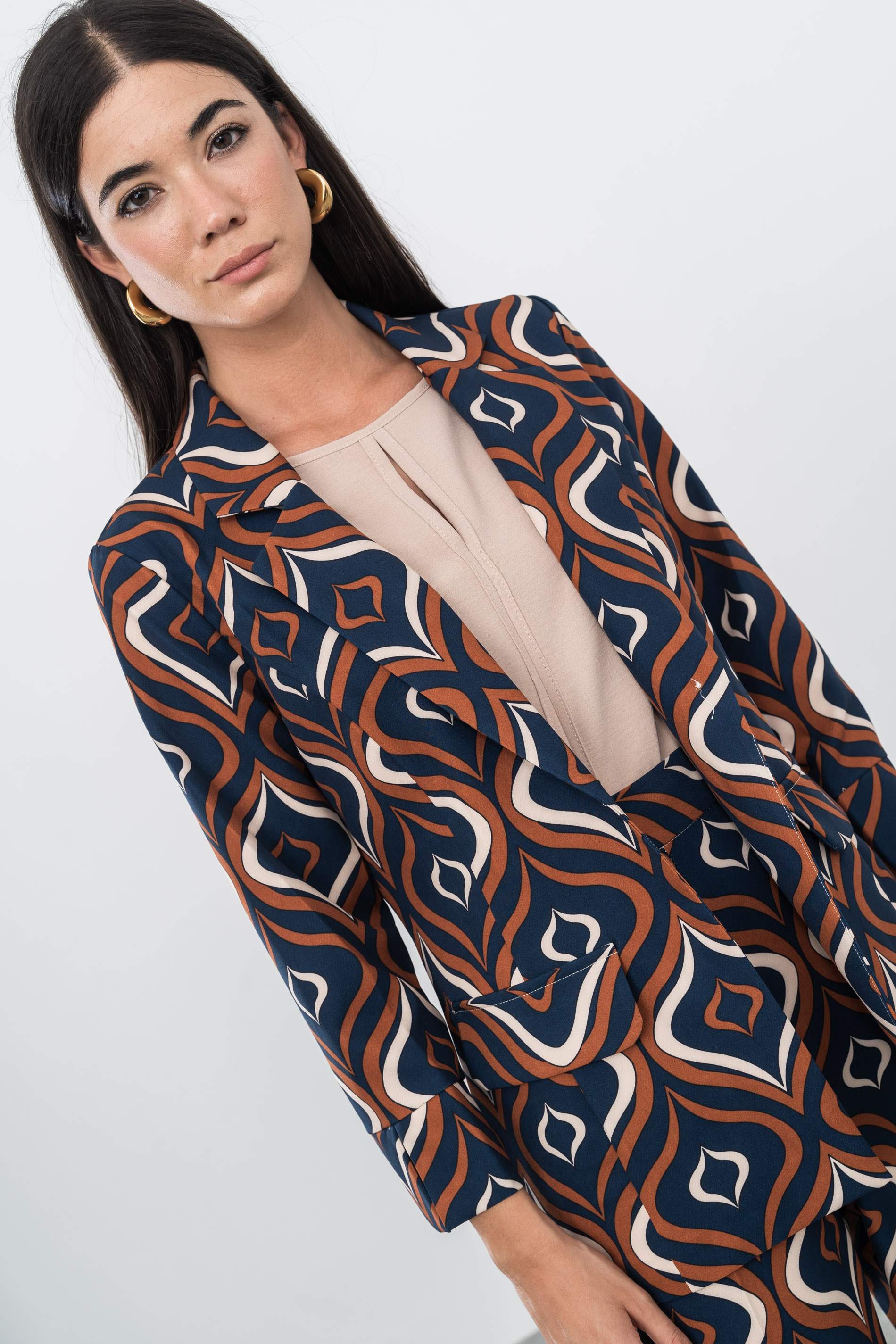 CHAQUETA ESTAMPADA RETRO