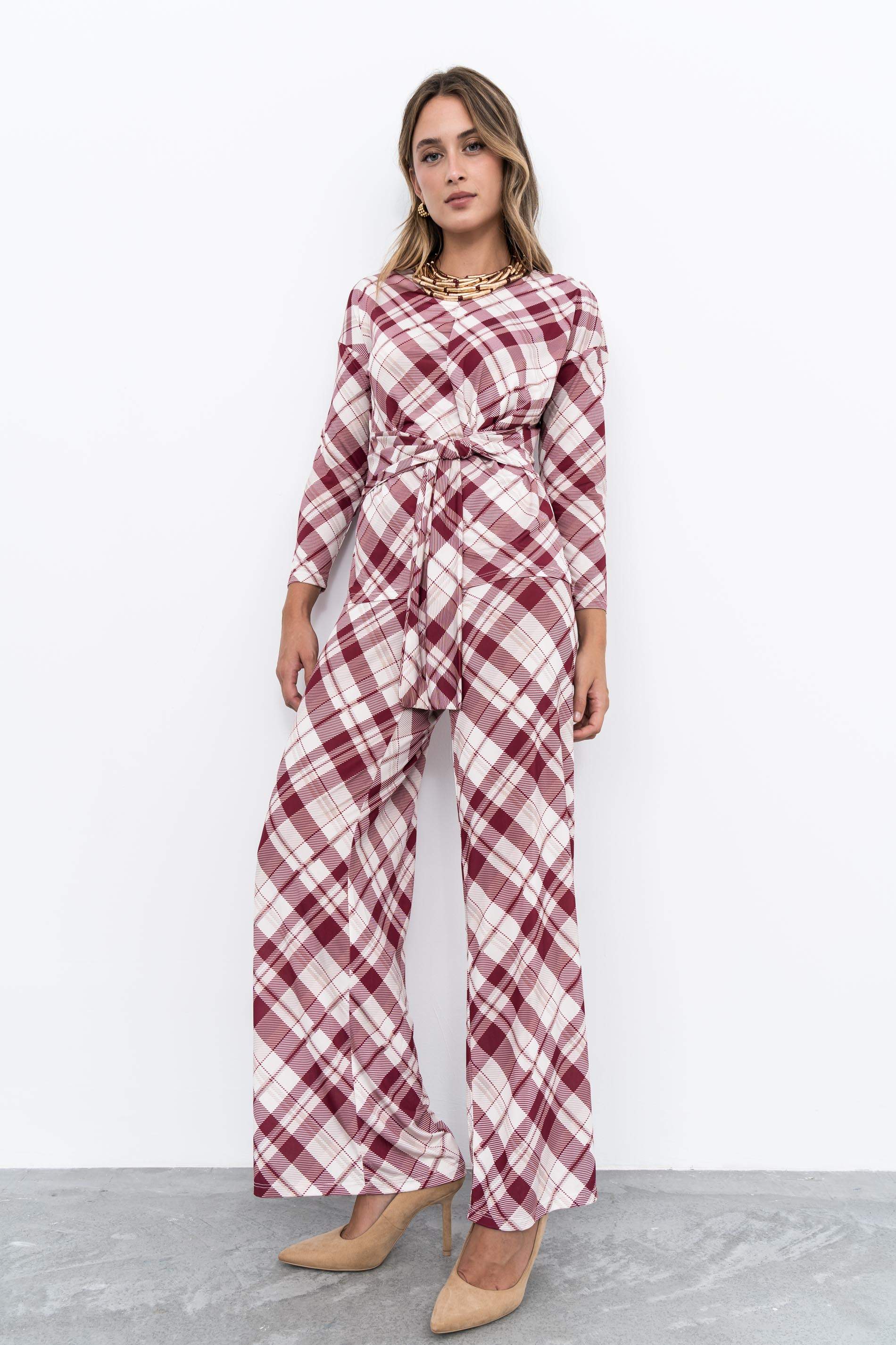 PANTALÓN PUNTO CUADROS