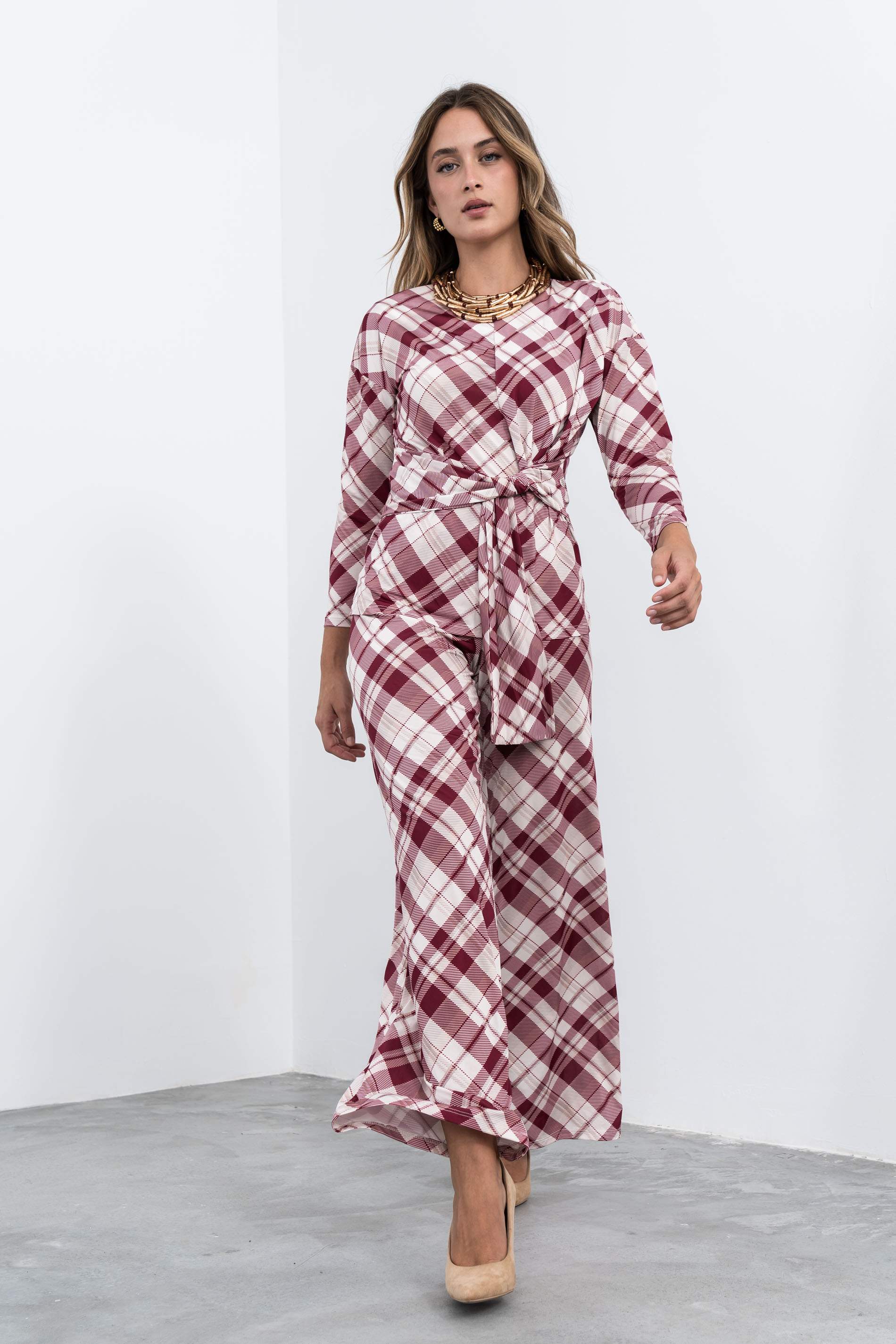 PANTALÓN PUNTO CUADROS