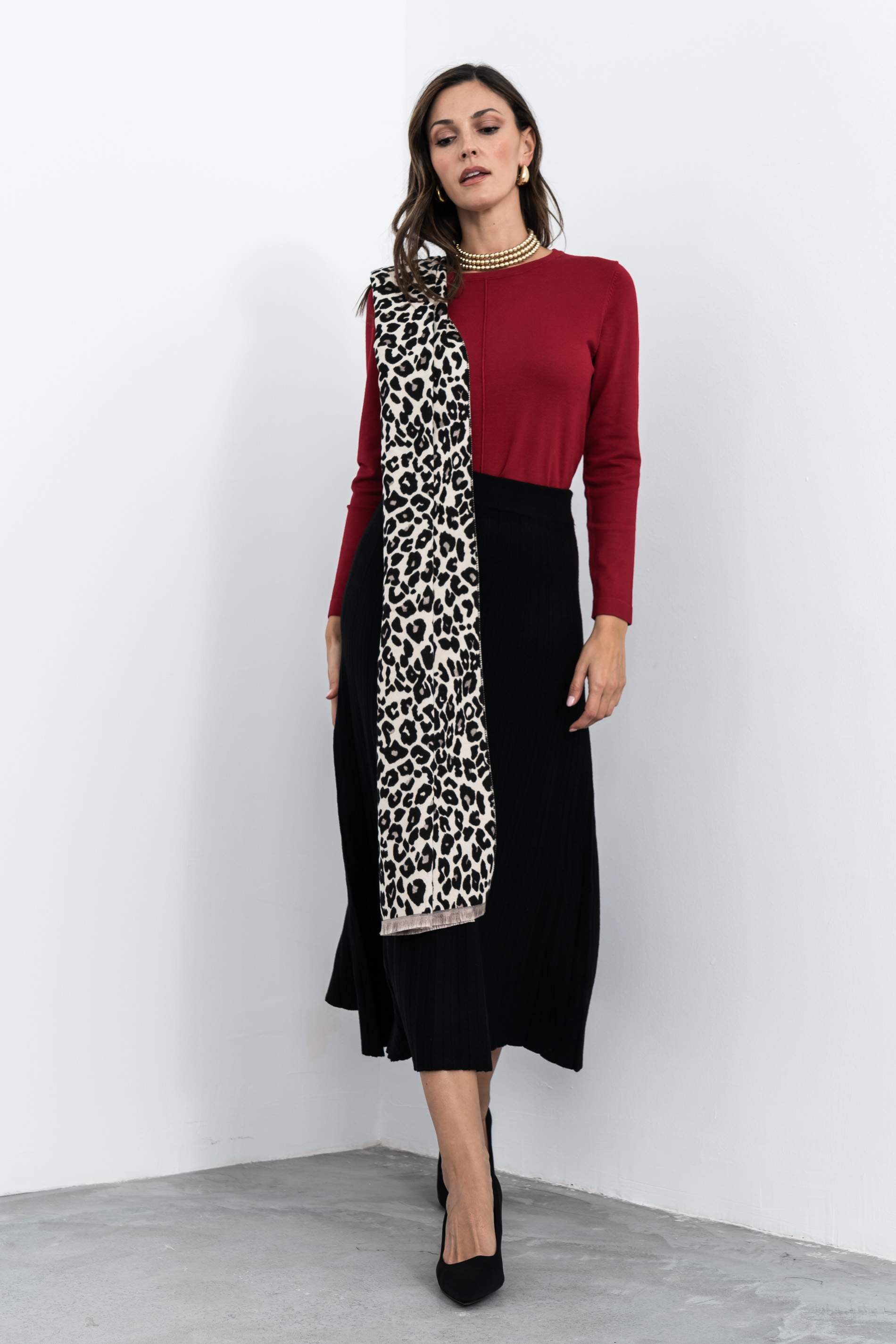 JERSEY NERVIO CENTRAL GRANATE