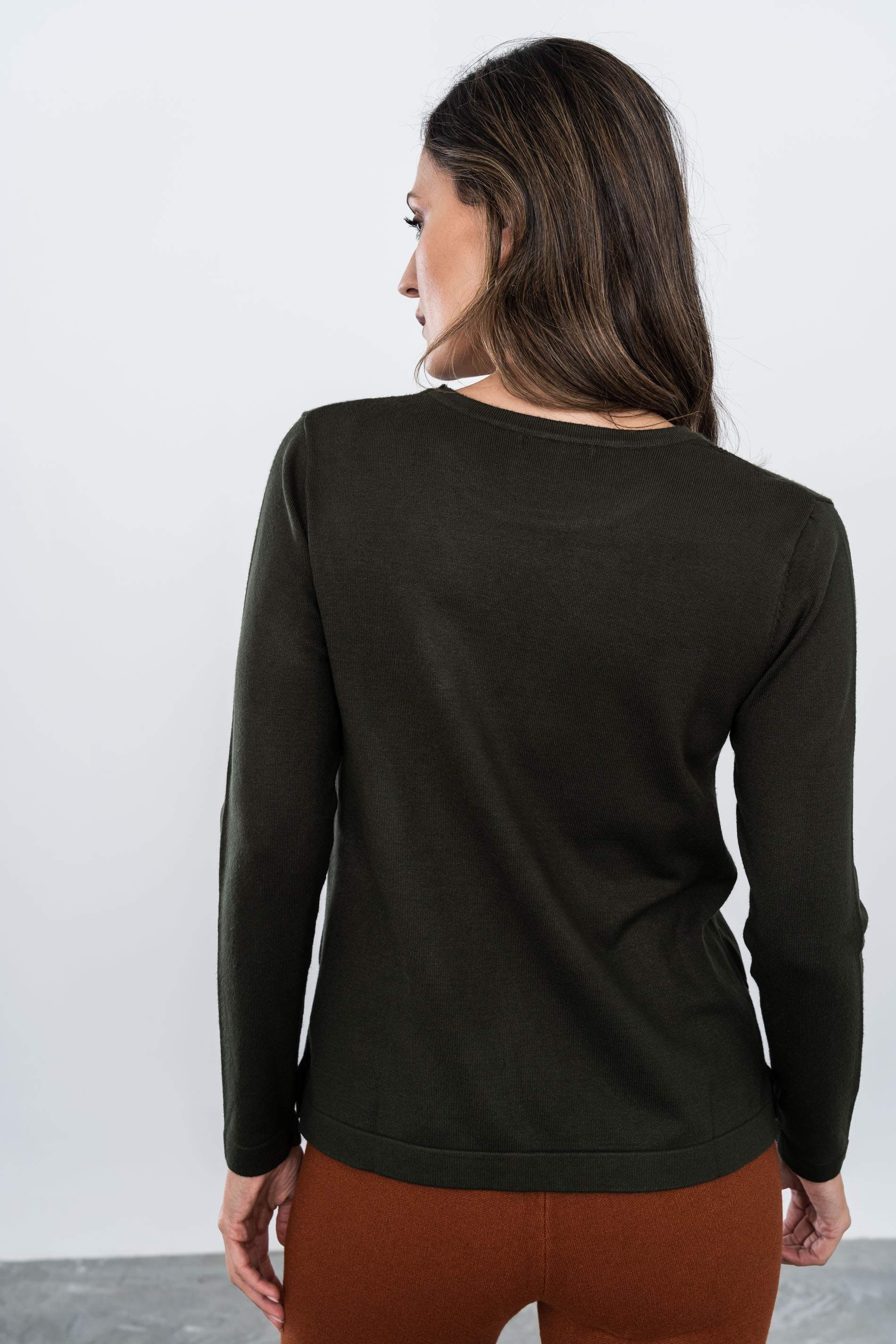 JERSEY ROMBO TEJIDO LARGO KAKI