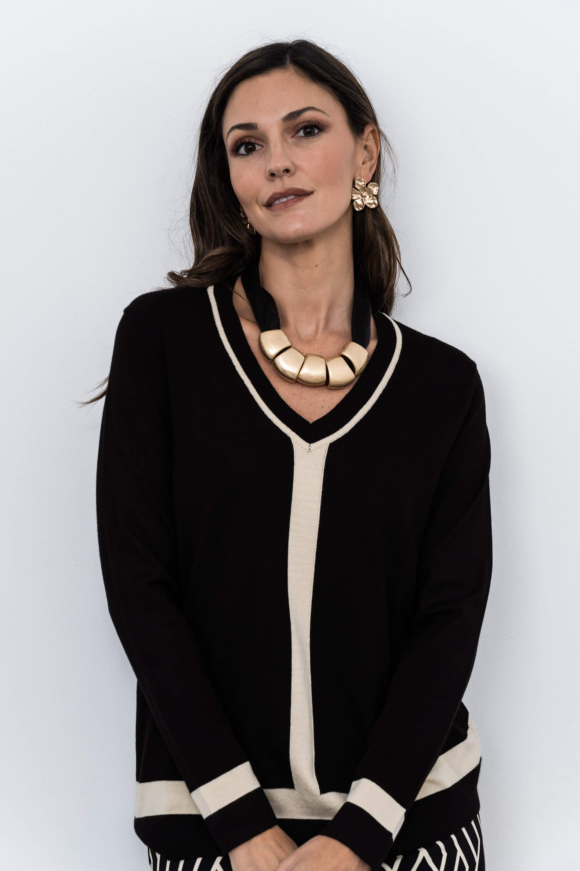 JERSEY TIRAS COMBINADO NEGRO