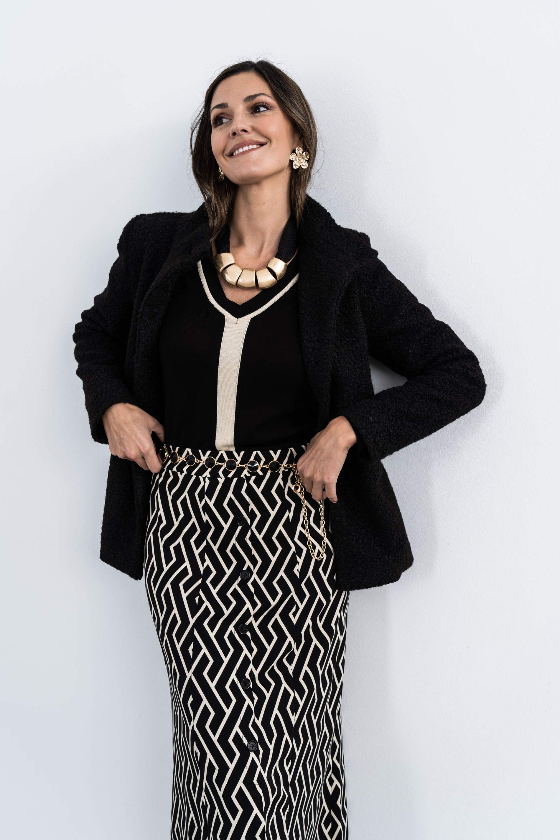 JERSEY TIRAS COMBINADO NEGRO