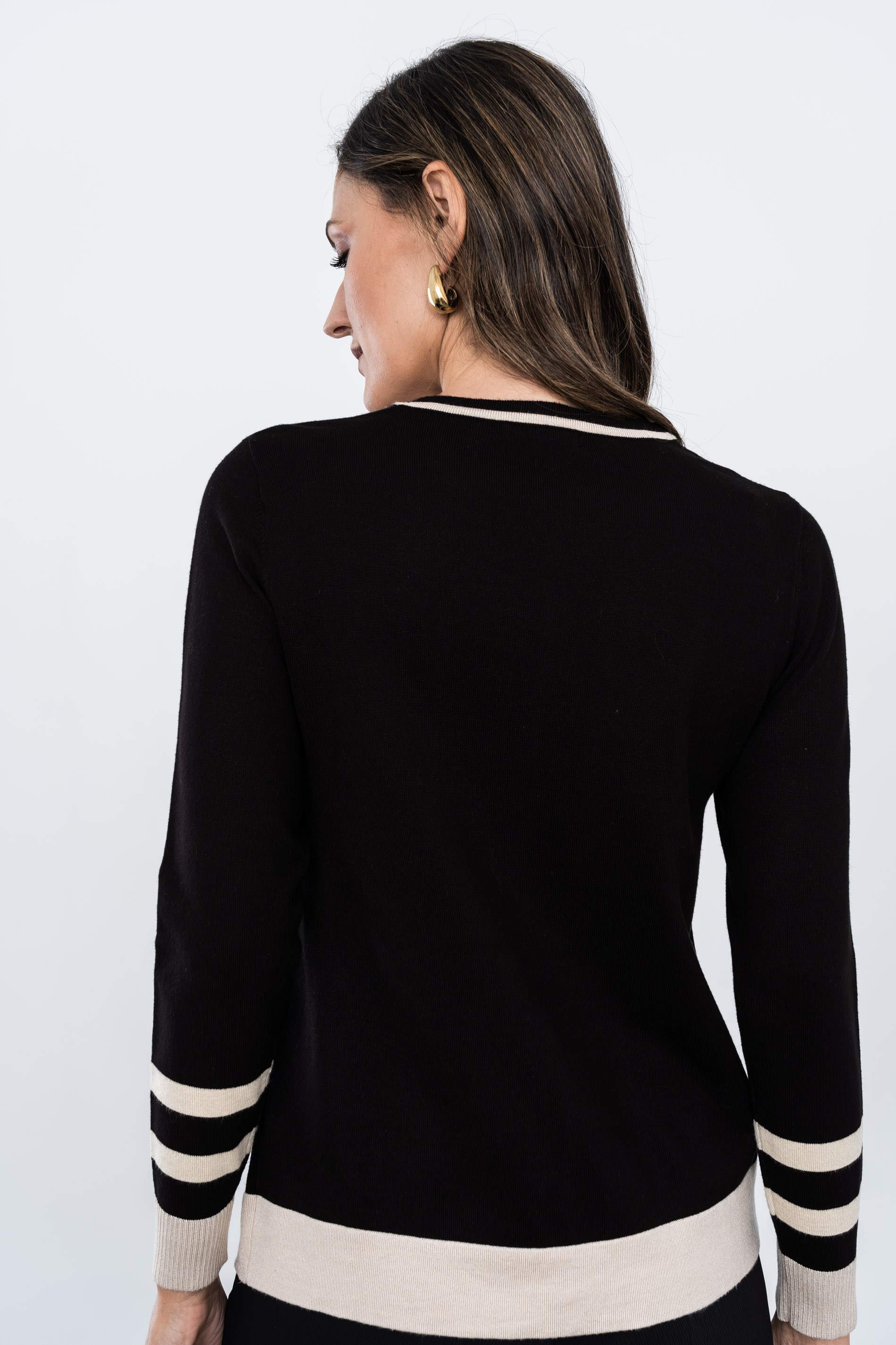 JERSEY RAYAS VIVO CONTRASTE NEGRO