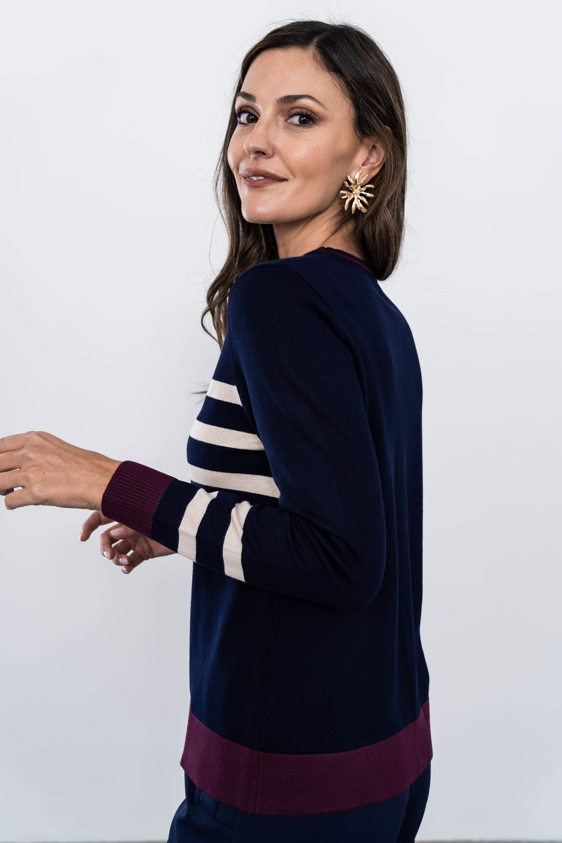 JERSEY RAYAS VIVO CONTRASTE MARINO