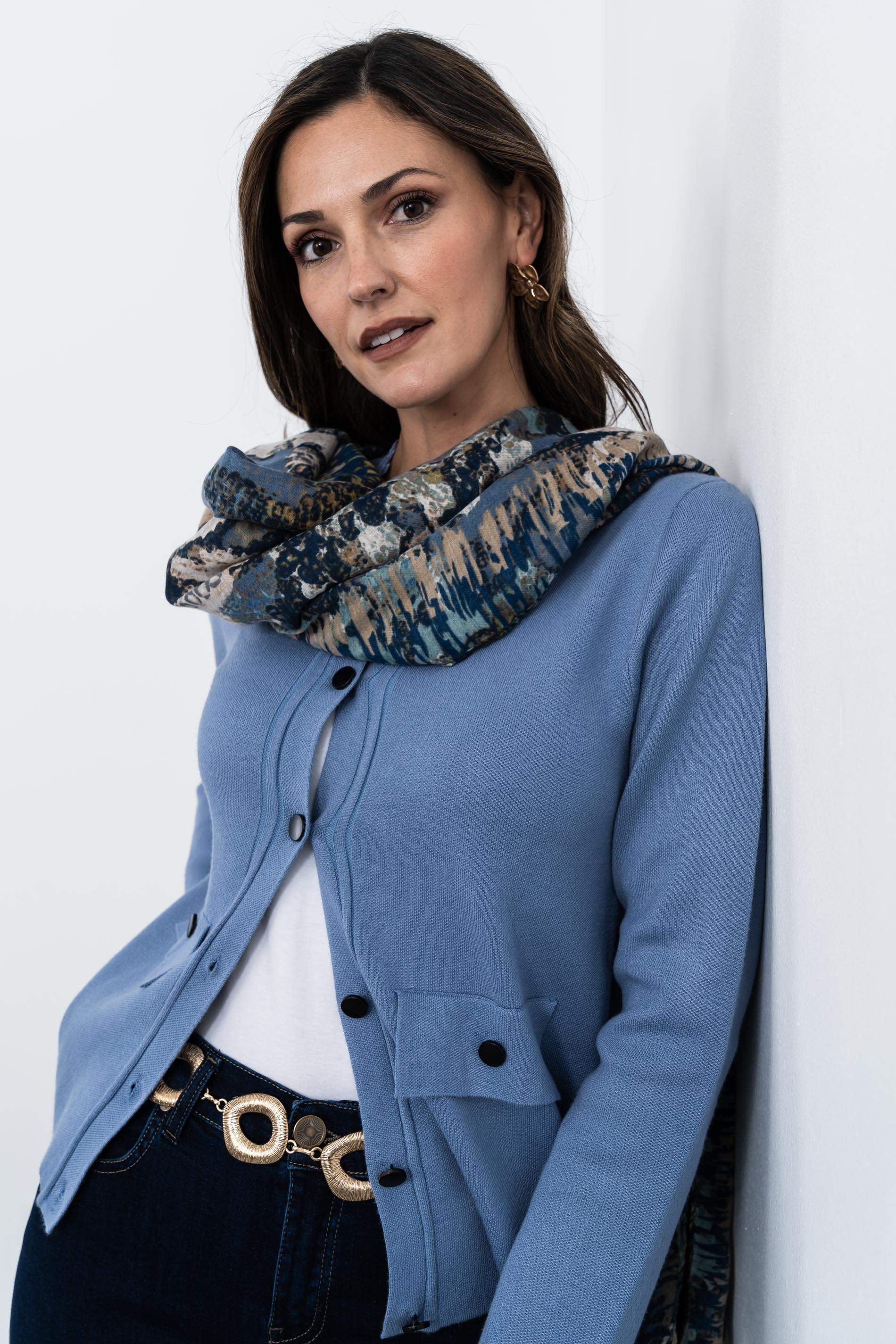 CHAQUETA DESFLECADA CELESTE