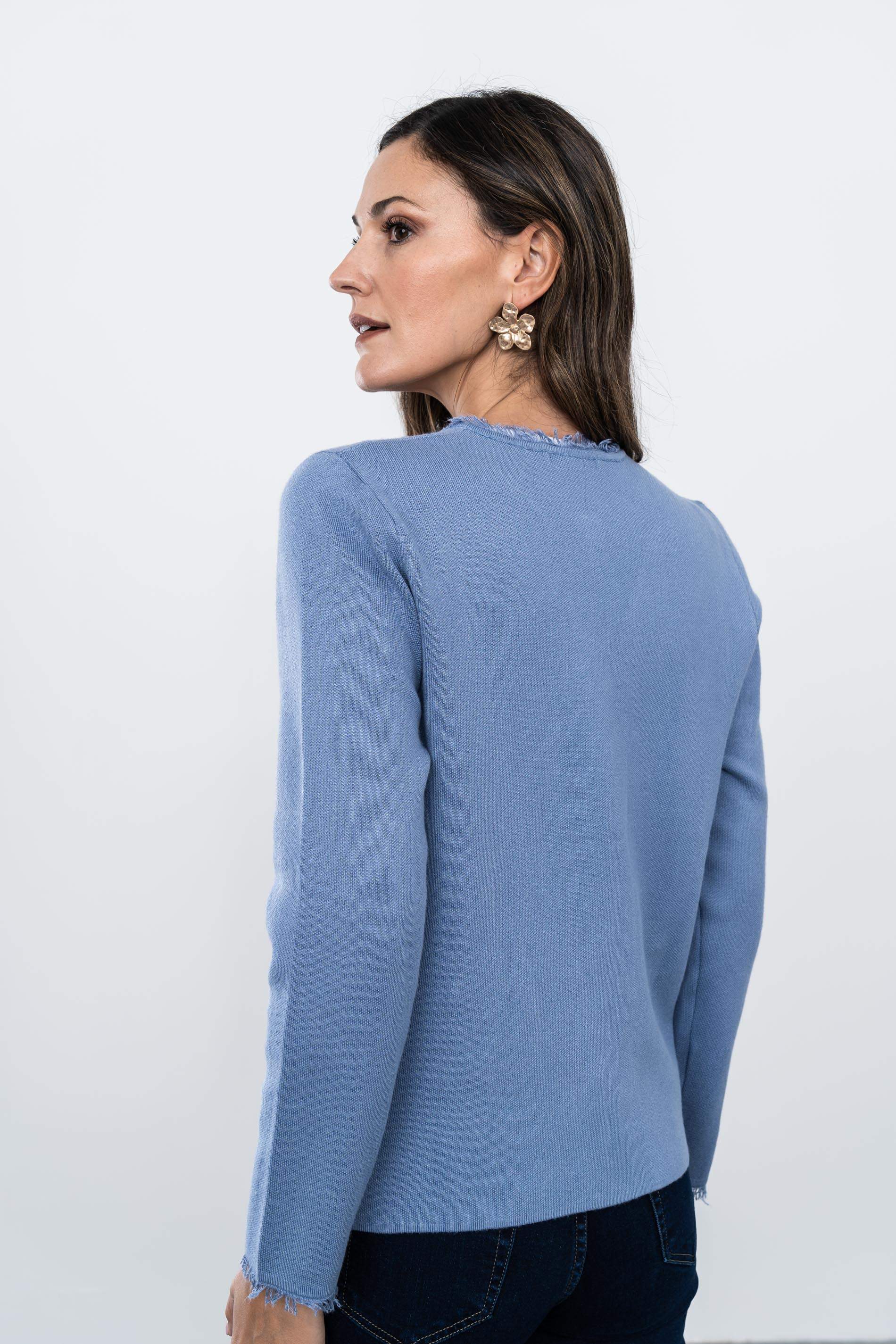 CHAQUETA DESFLECADA CELESTE