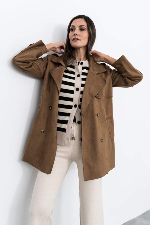 CHAQUETA RAYAS COMBINADA NEGRO