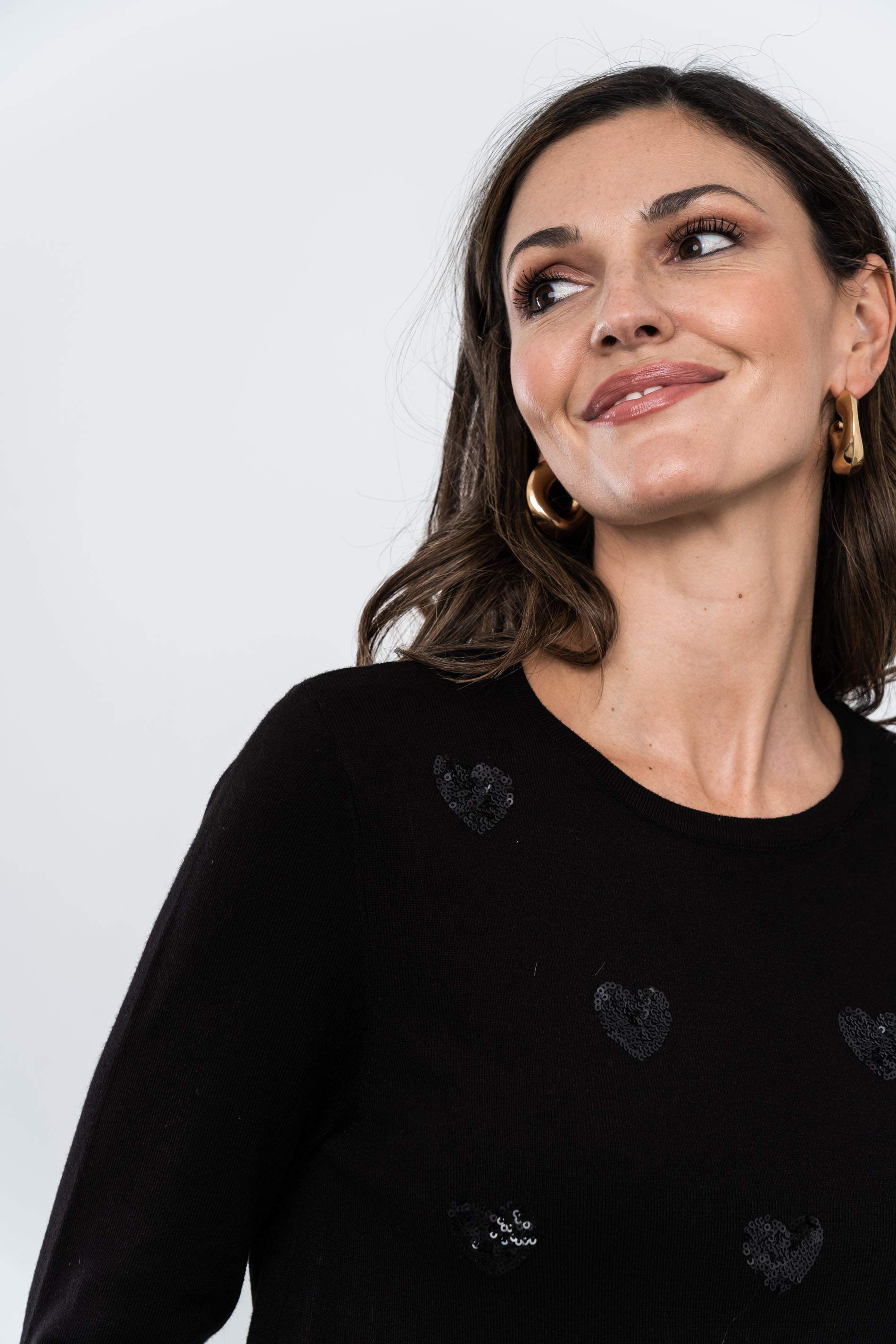 JERSEY CORAZONES LENTEJUELAS NEGRO