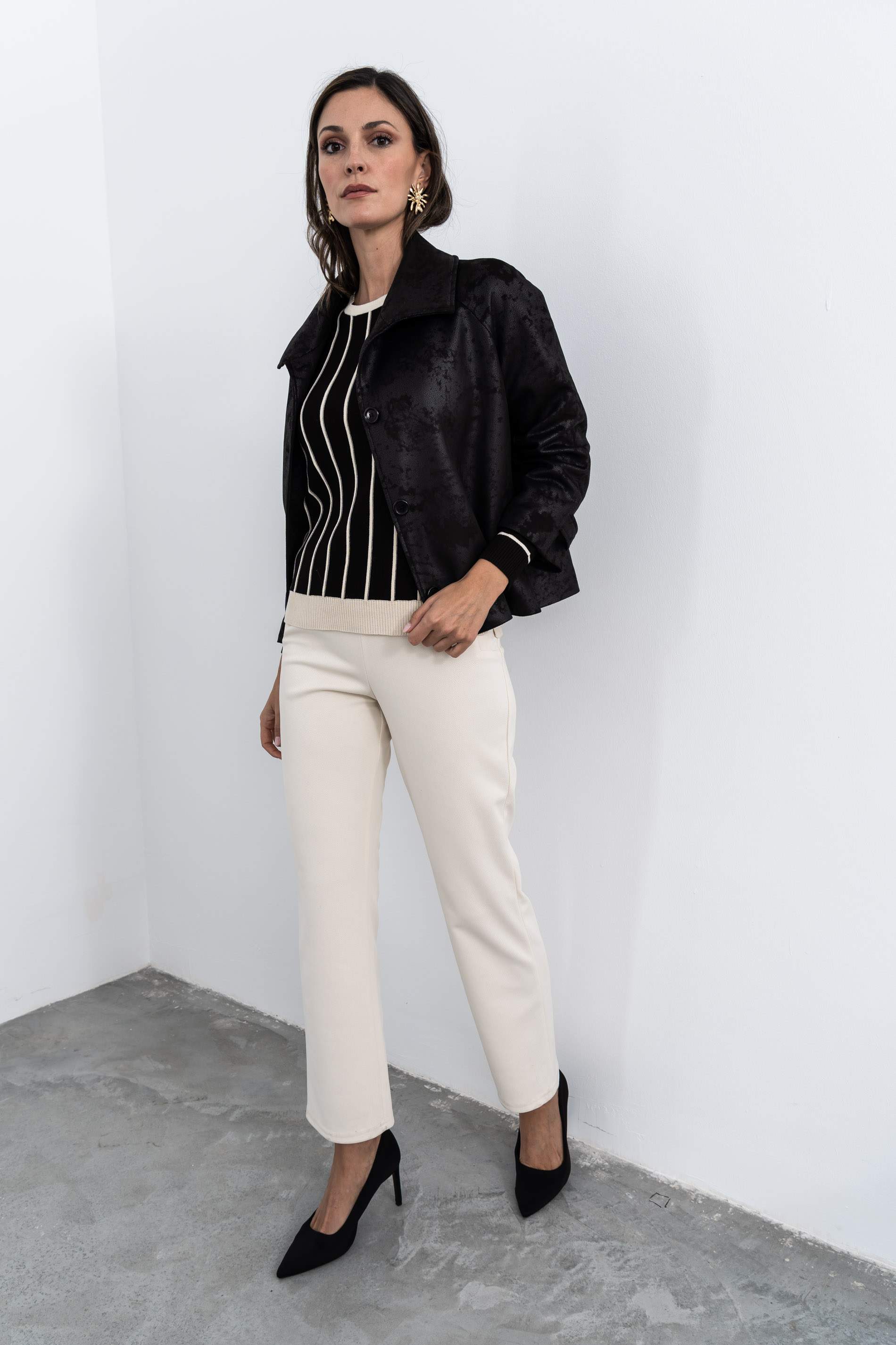 JERSEY NERVIOS CONTRASTE NEGRO