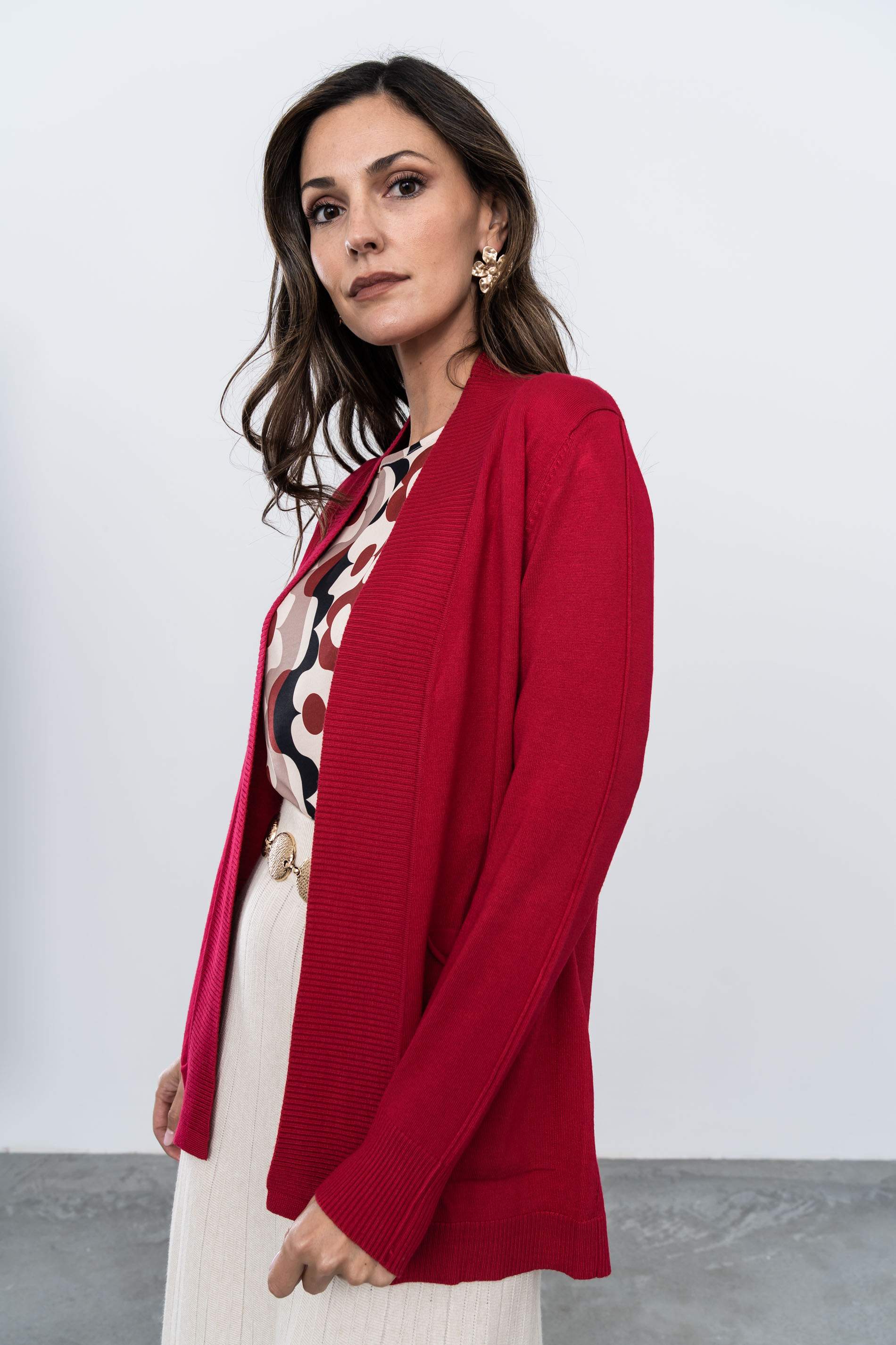 CHAQUETA SOLAPA CANALÉ ROJO