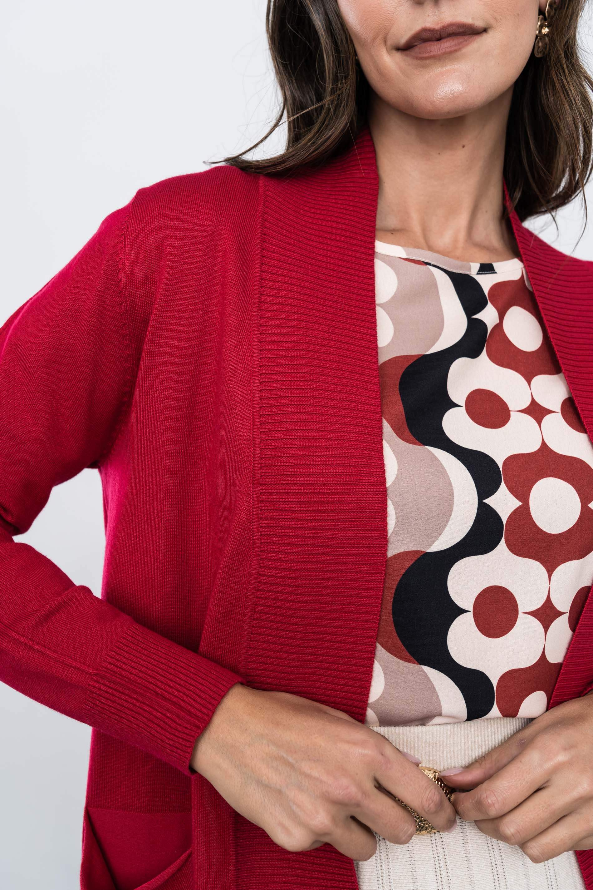 CHAQUETA SOLAPA CANALÉ ROJO