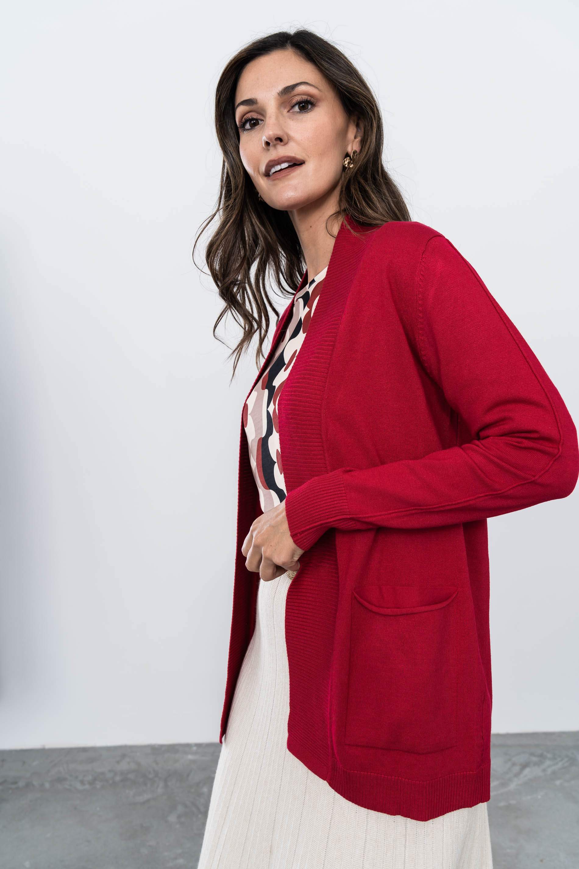 CHAQUETA SOLAPA CANALÉ ROJO